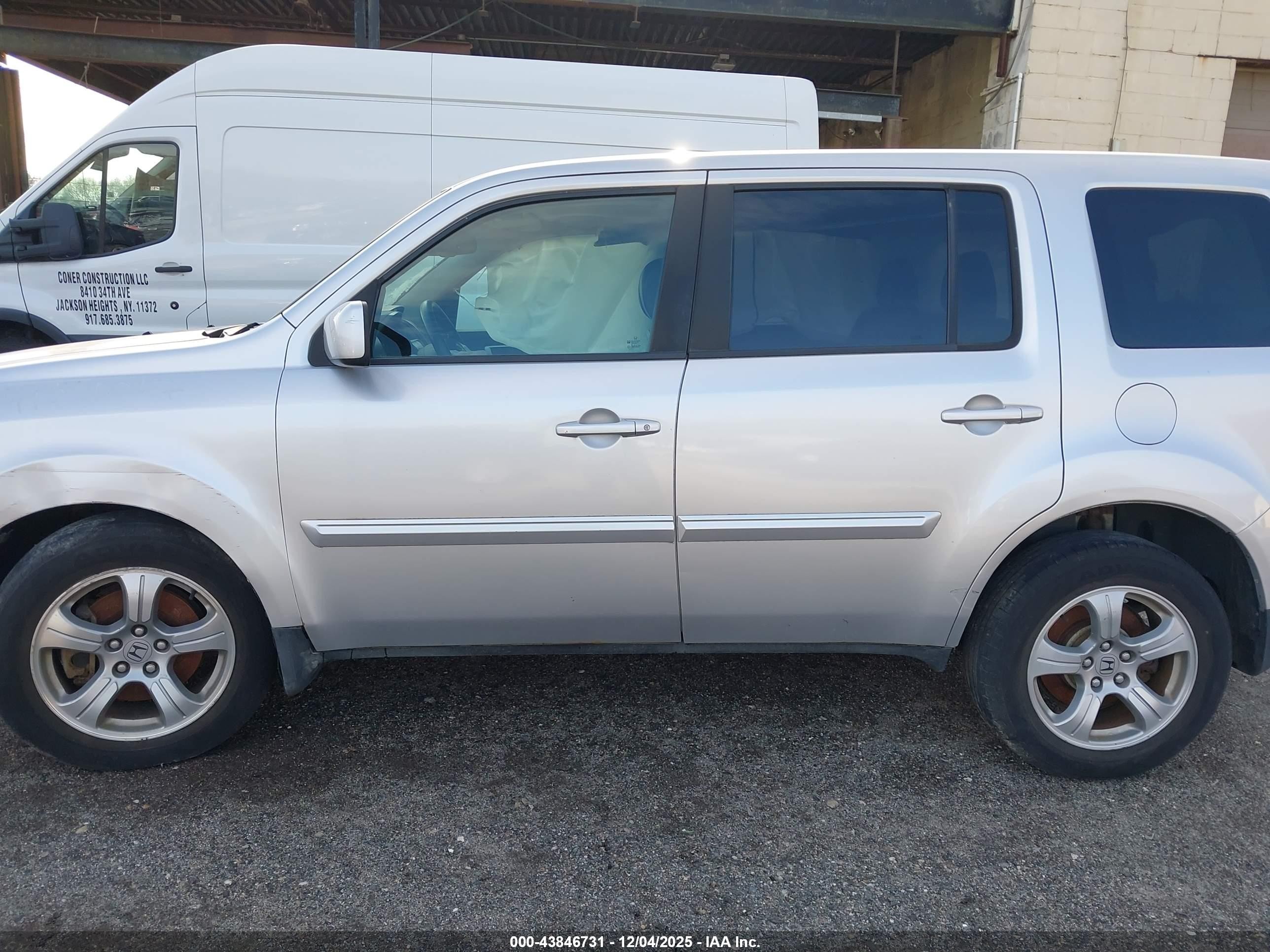 2013 Honda Pilot Ex-l Silver vin: 5FNYF4H5XDB037220