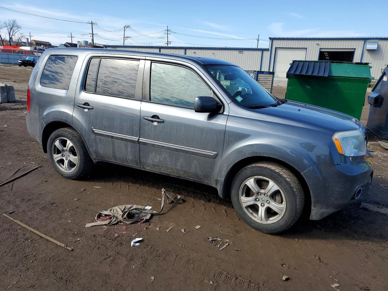 2013 Honda Pilot Exl Gray vin: 5FNYF4H5XDB037279