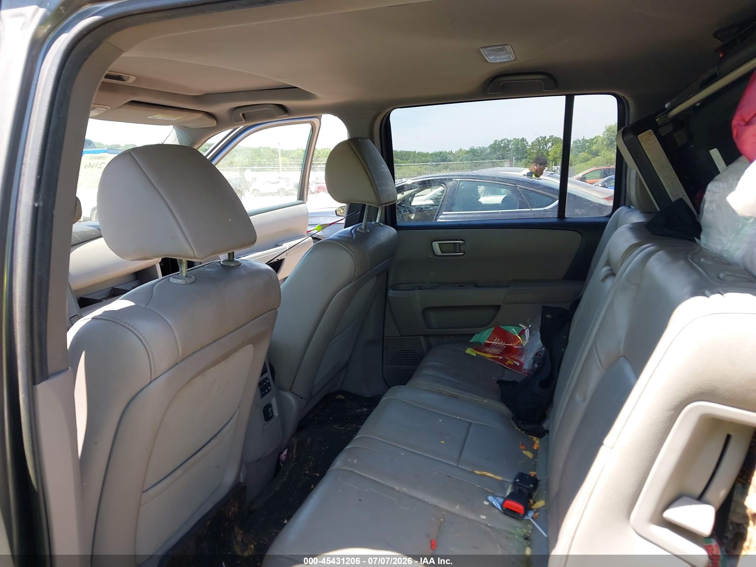 2013 Honda Pilot Ex-l Gray vin: 5FNYF4H5XDB047049