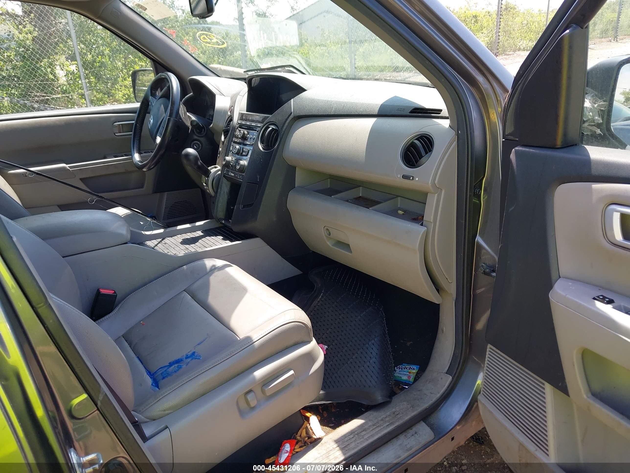 2013 Honda Pilot Ex-l Gray vin: 5FNYF4H5XDB047049
