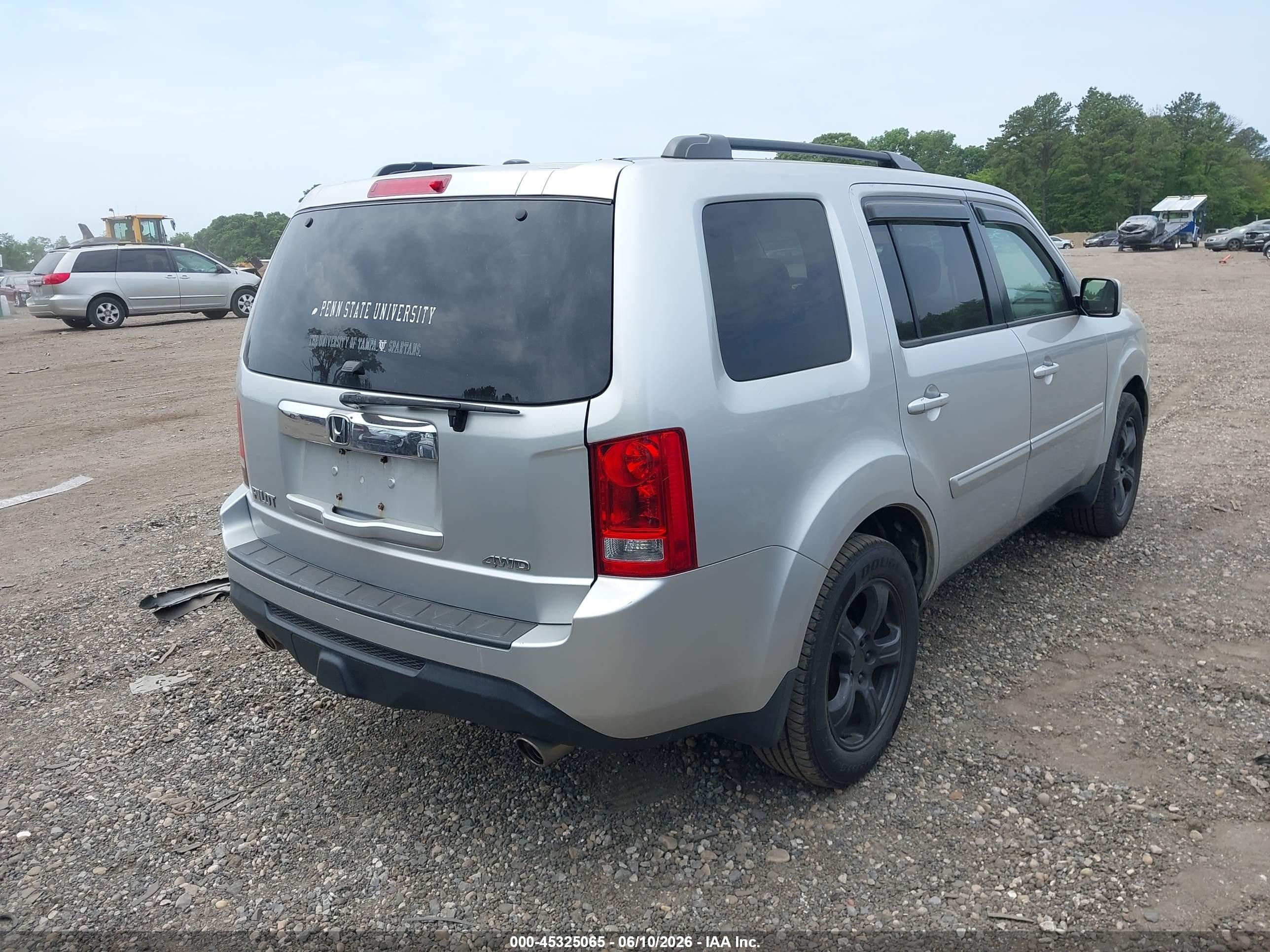 2013 Honda Pilot Ex-l Серебряный vin: 5FNYF4H5XDB069729