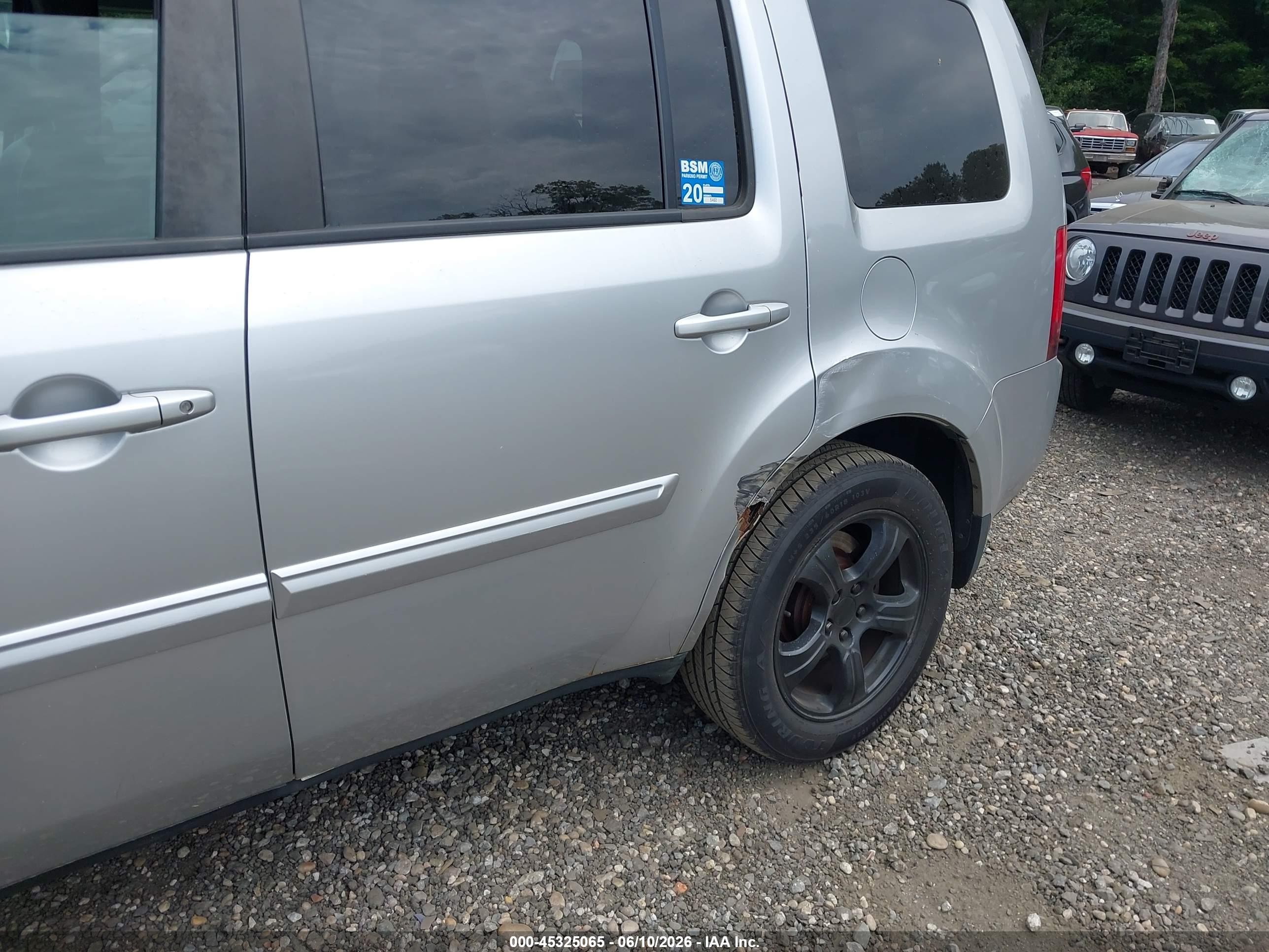 2013 Honda Pilot Ex-l Серебряный vin: 5FNYF4H5XDB069729