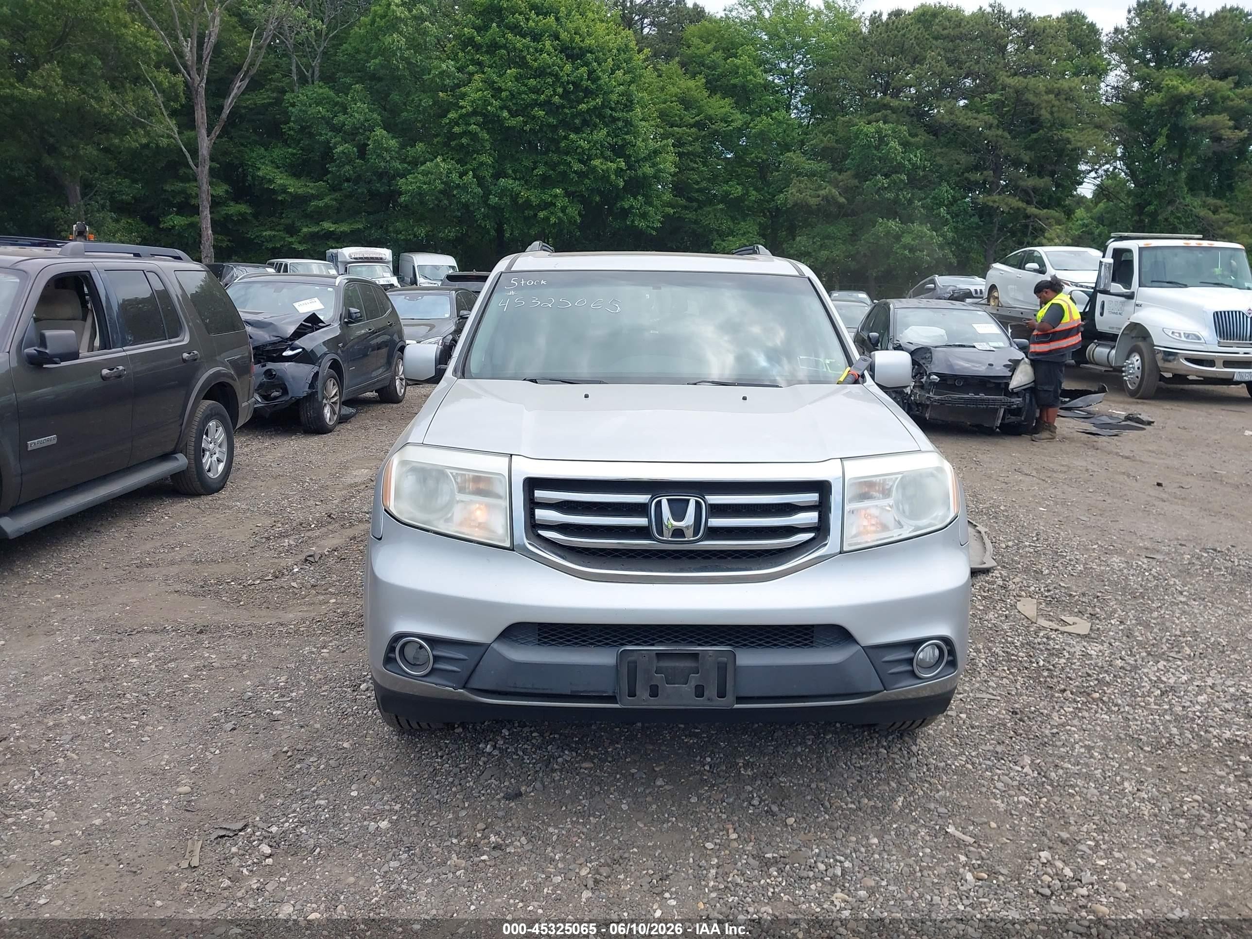 2013 Honda Pilot Ex-l Серебряный vin: 5FNYF4H5XDB069729