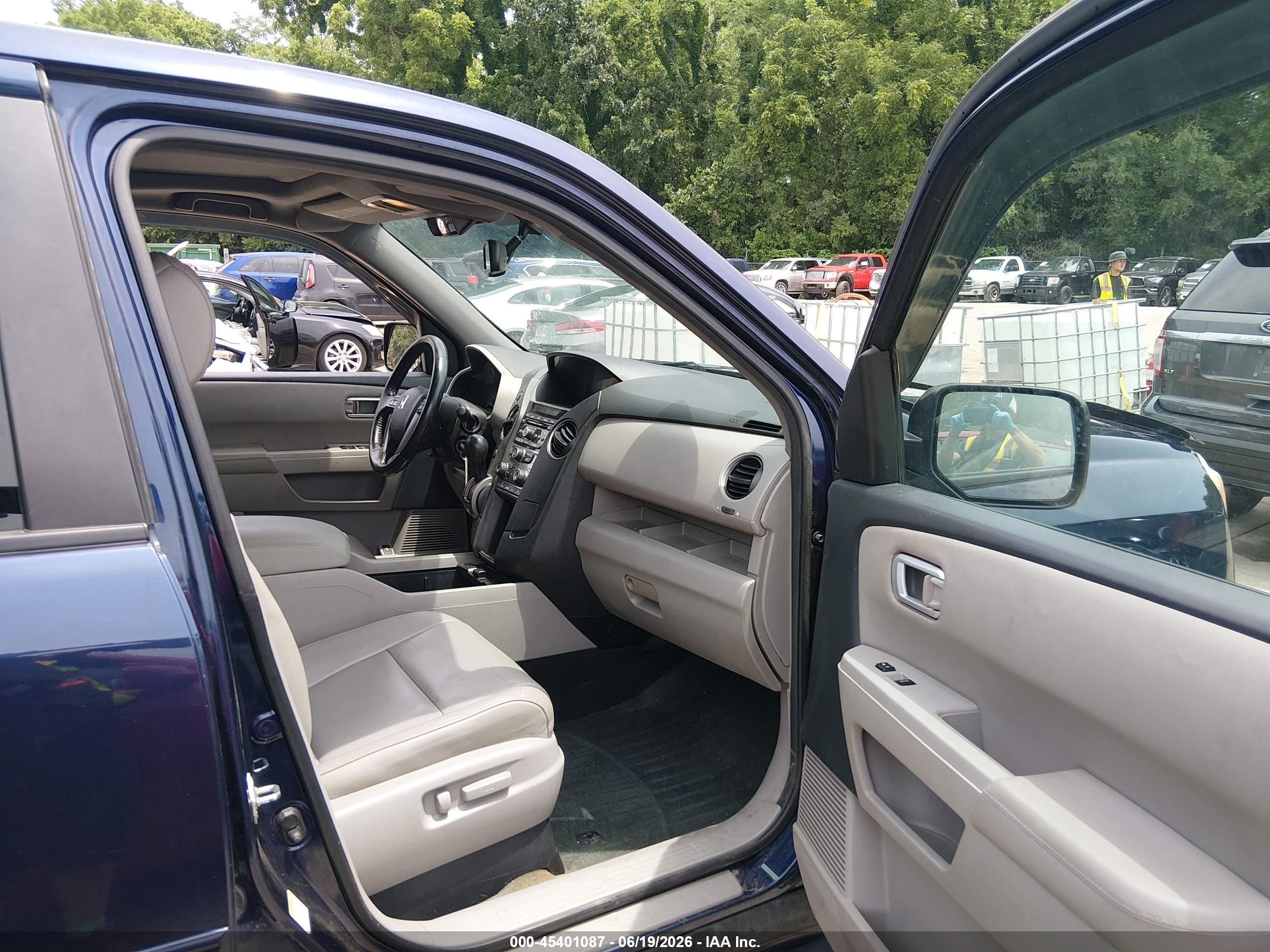 2014 Honda Pilot Ex-l Blue vin: 5FNYF4H5XEB002288