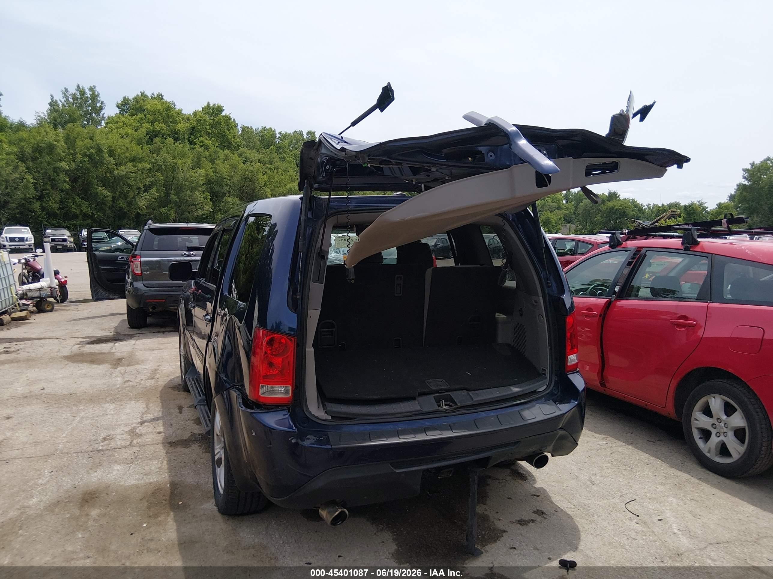 2014 Honda Pilot Ex-l Blue vin: 5FNYF4H5XEB002288