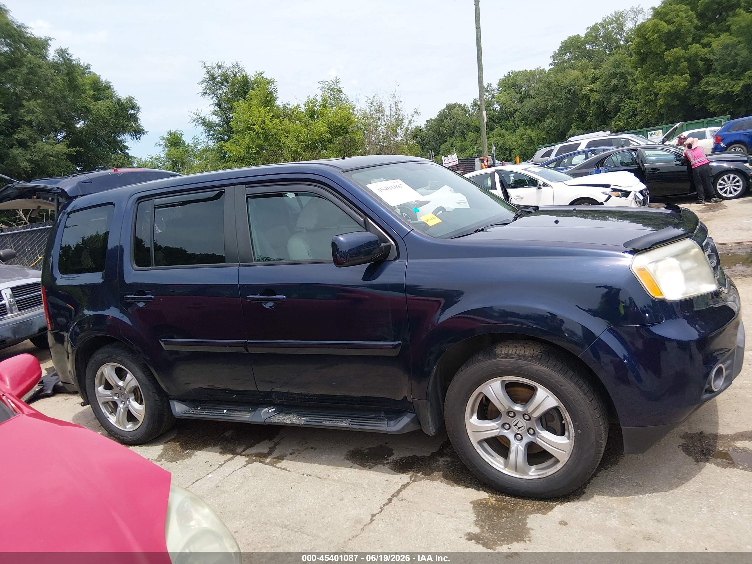2014 Honda Pilot Ex-l Blue vin: 5FNYF4H5XEB002288