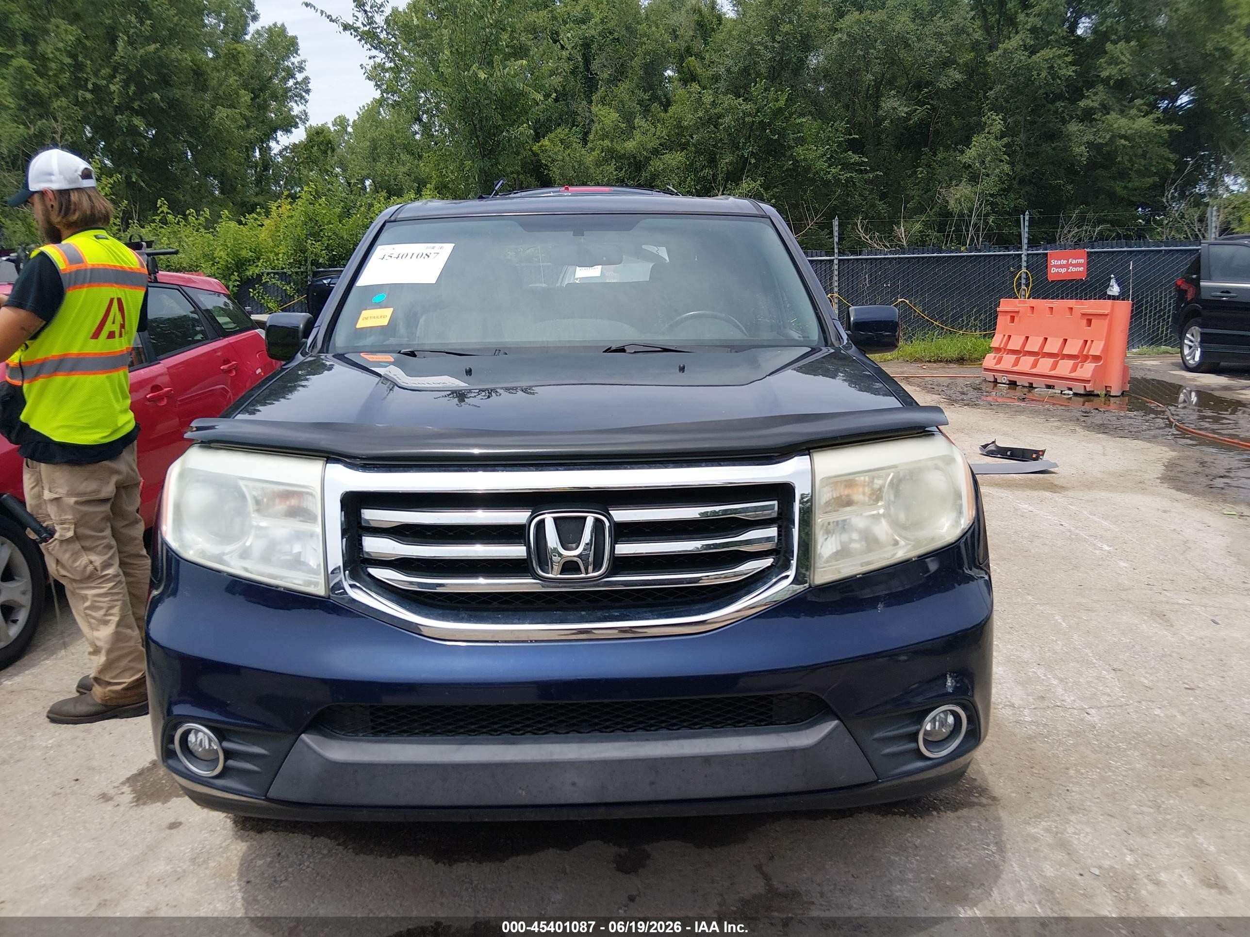 2014 Honda Pilot Ex-l Blue vin: 5FNYF4H5XEB002288