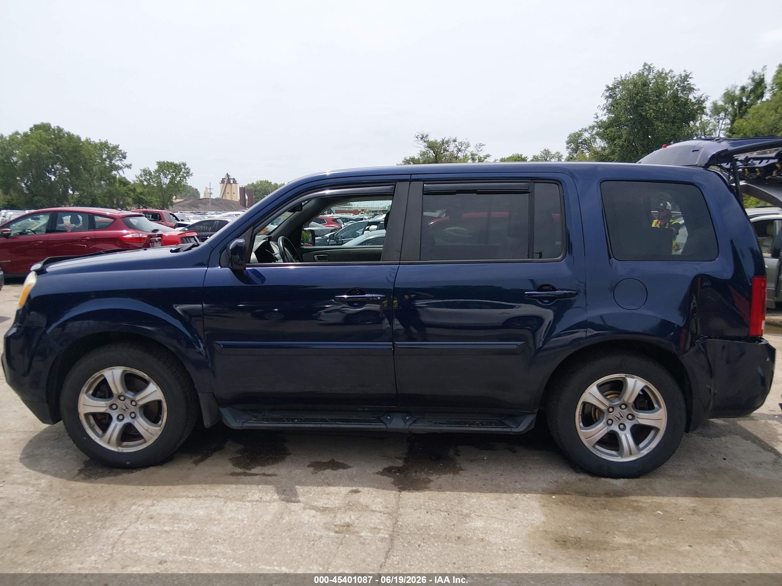 2014 Honda Pilot Ex-l Blue vin: 5FNYF4H5XEB002288