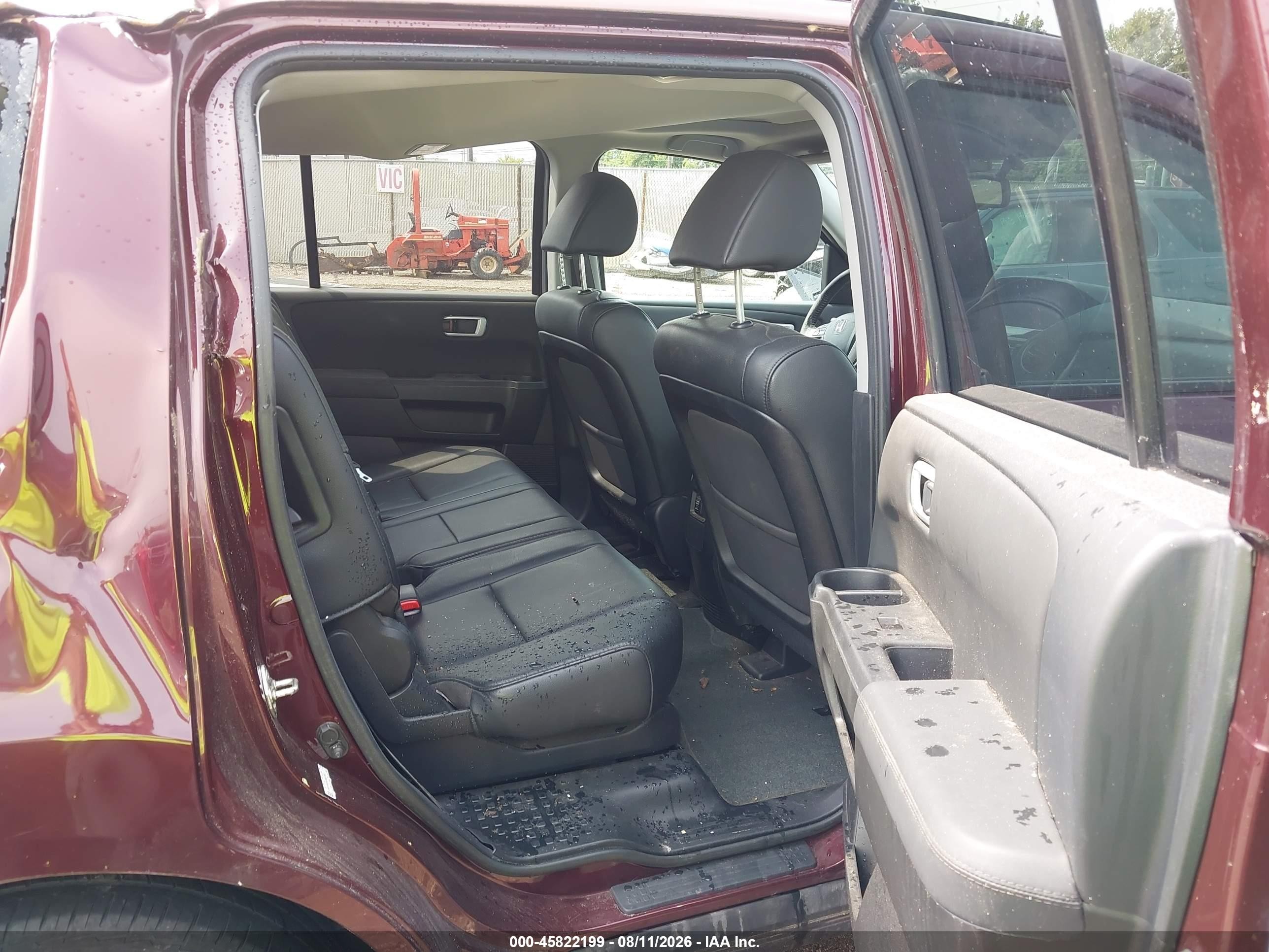 2014 Honda Pilot Ex-l Red vin: 5FNYF4H5XEB025702