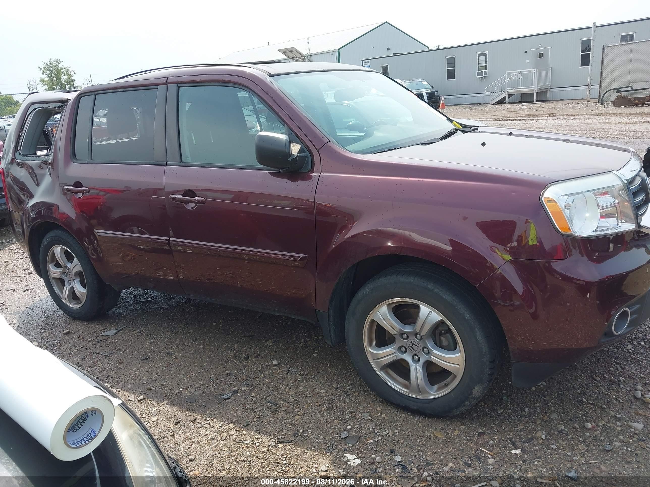 2014 Honda Pilot Ex-l Red vin: 5FNYF4H5XEB025702