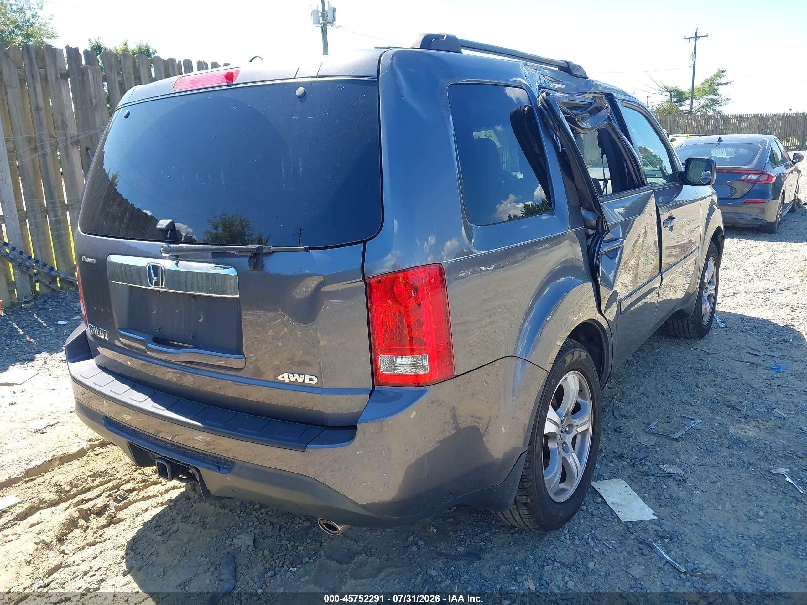2014 Honda Pilot Ex-l Серый vin: 5FNYF4H5XEB040880