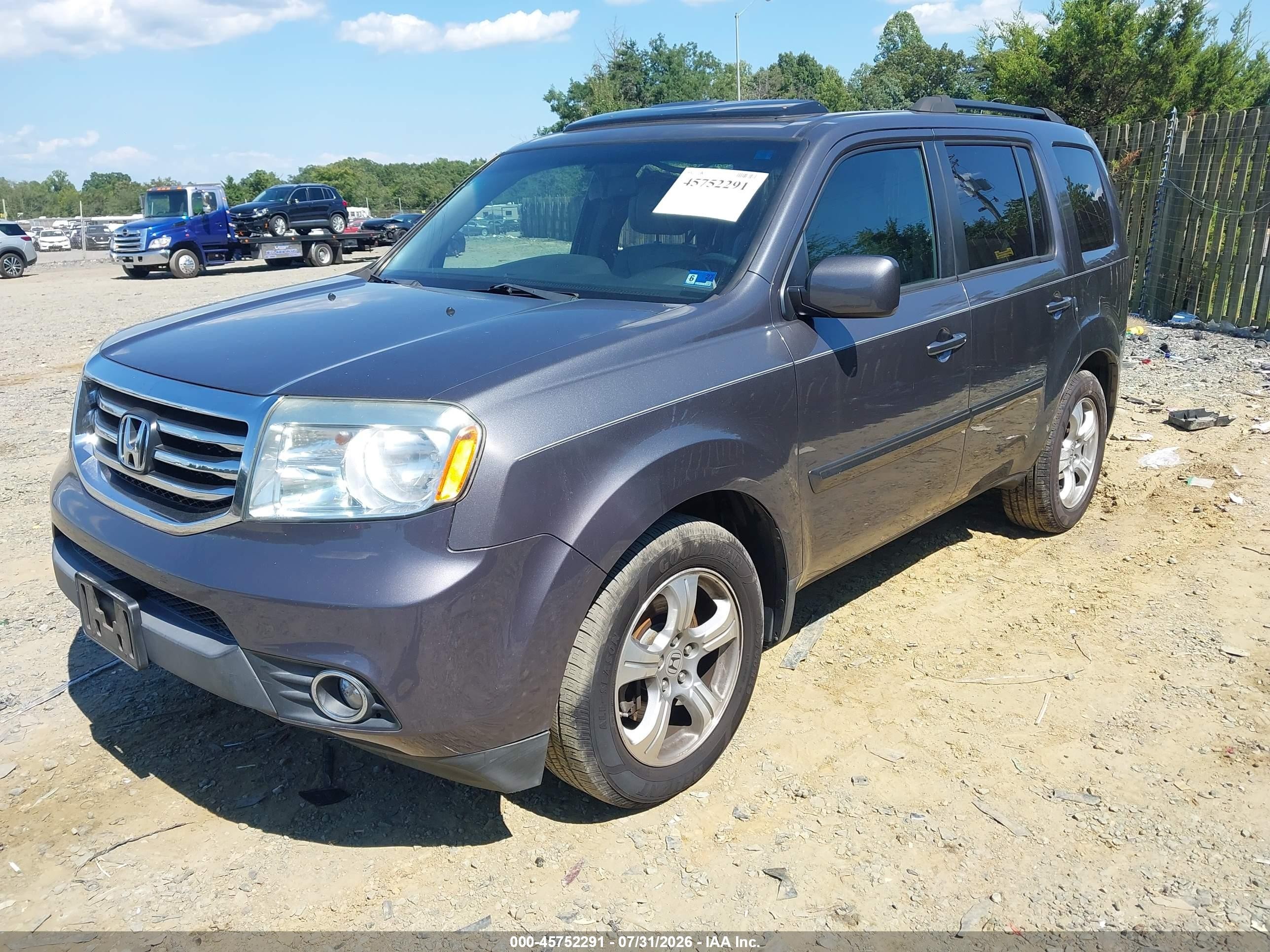 2014 Honda Pilot Ex-l Серый vin: 5FNYF4H5XEB040880
