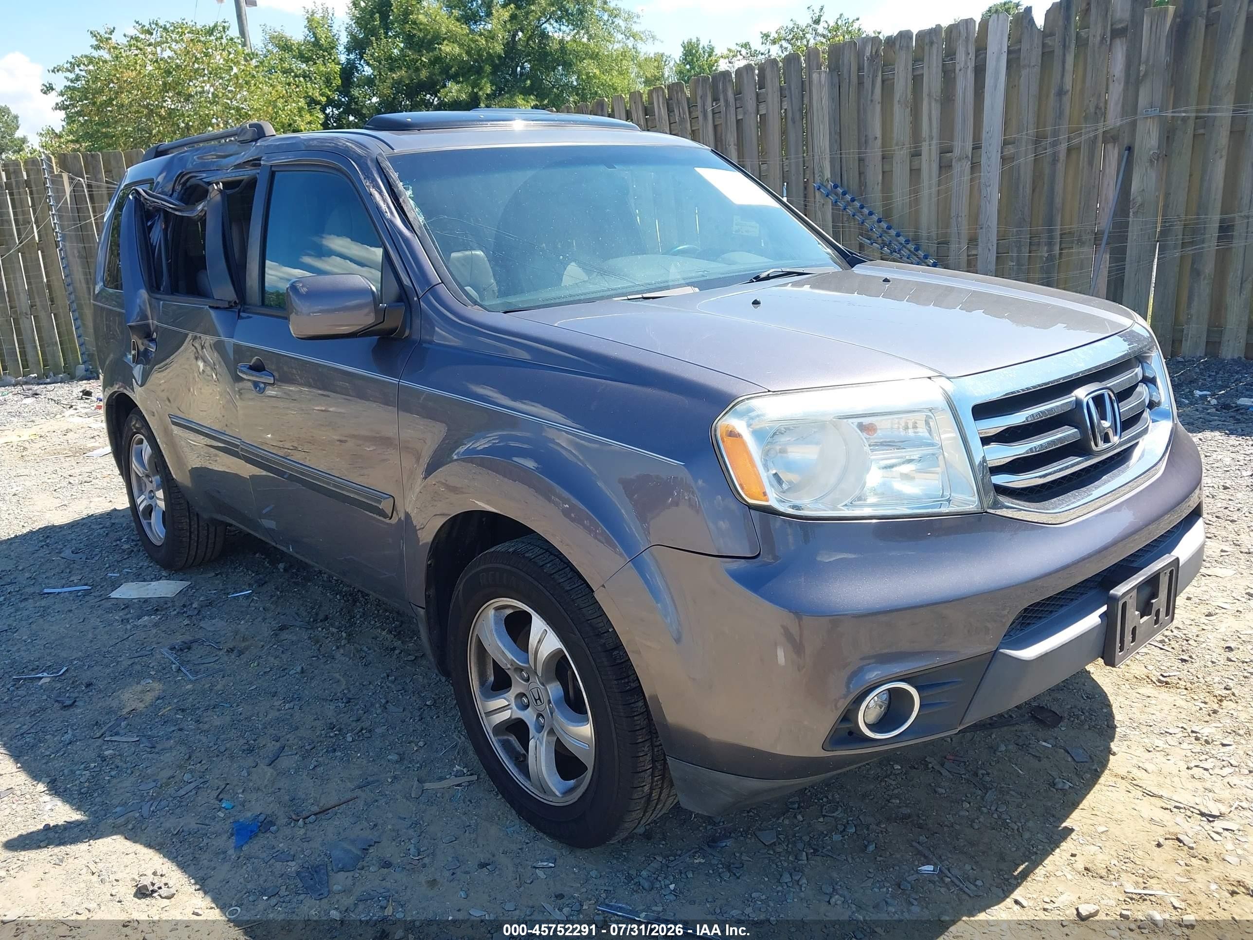 2014 Honda Pilot Ex-l Серый vin: 5FNYF4H5XEB040880