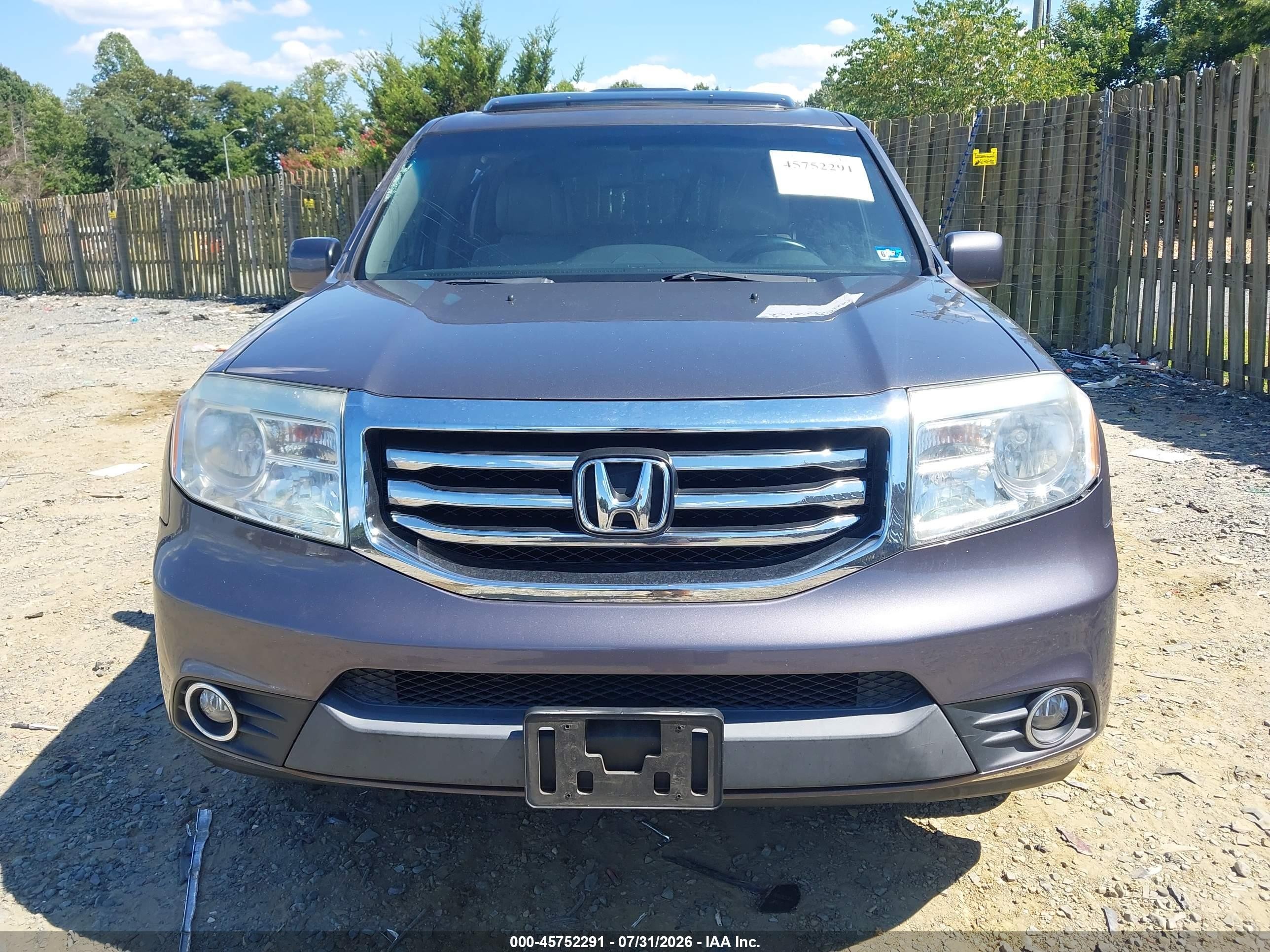 2014 Honda Pilot Ex-l Серый vin: 5FNYF4H5XEB040880