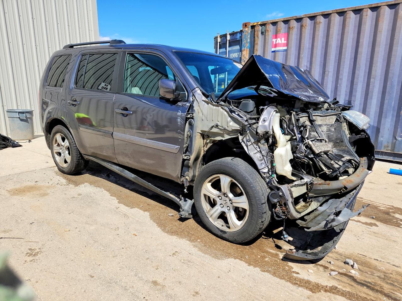 2015 Honda Pilot Exl Gray vin: 5FNYF4H5XFB018380