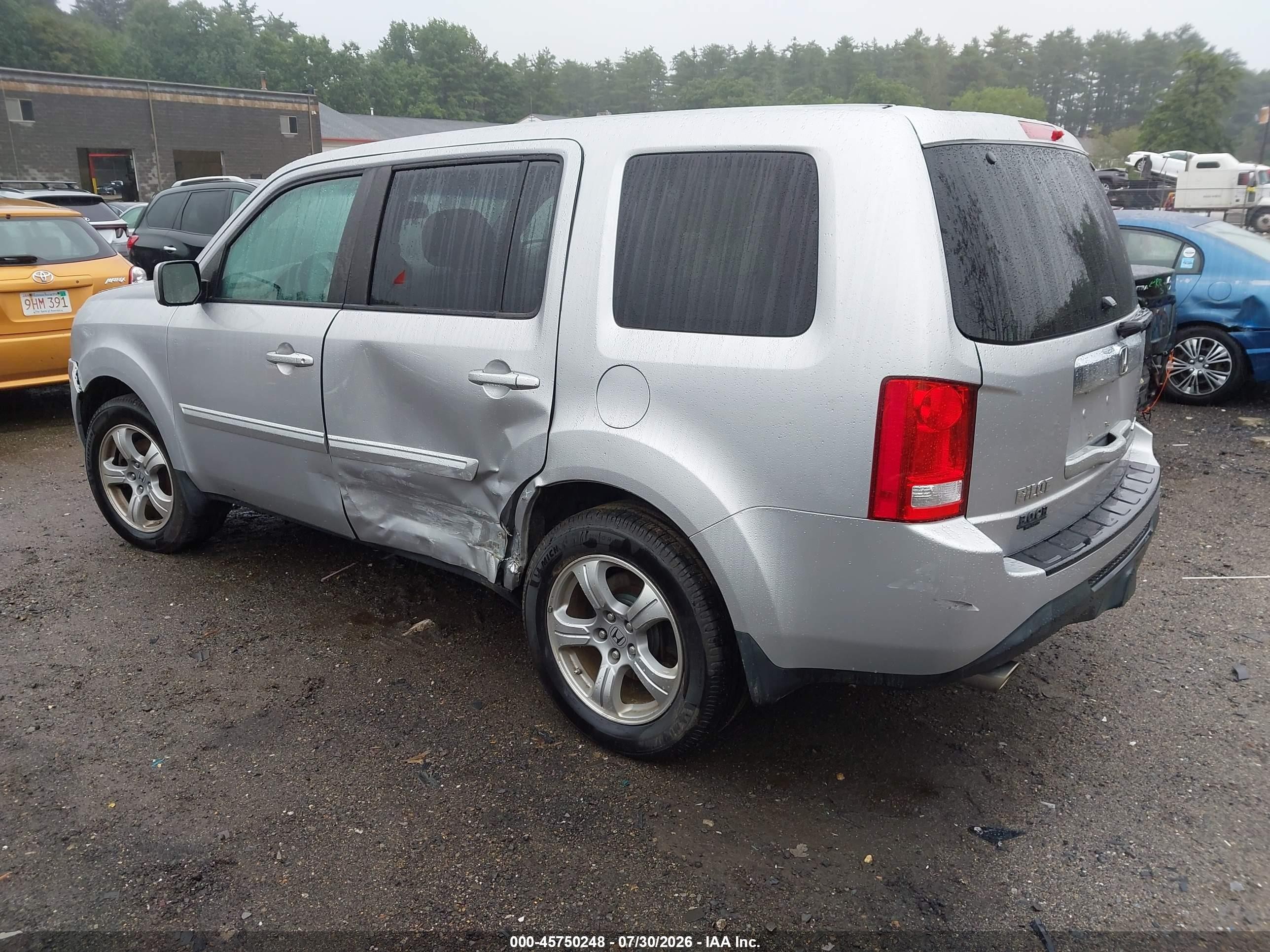 2015 Honda Pilot Ex-l Серебряный vin: 5FNYF4H5XFB045529