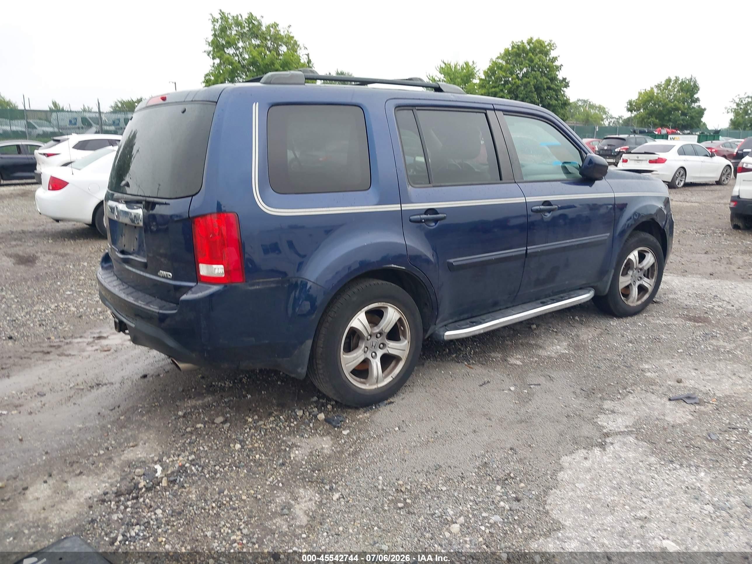 2015 Honda Pilot Ex-l Blue vin: 5FNYF4H5XFB059009