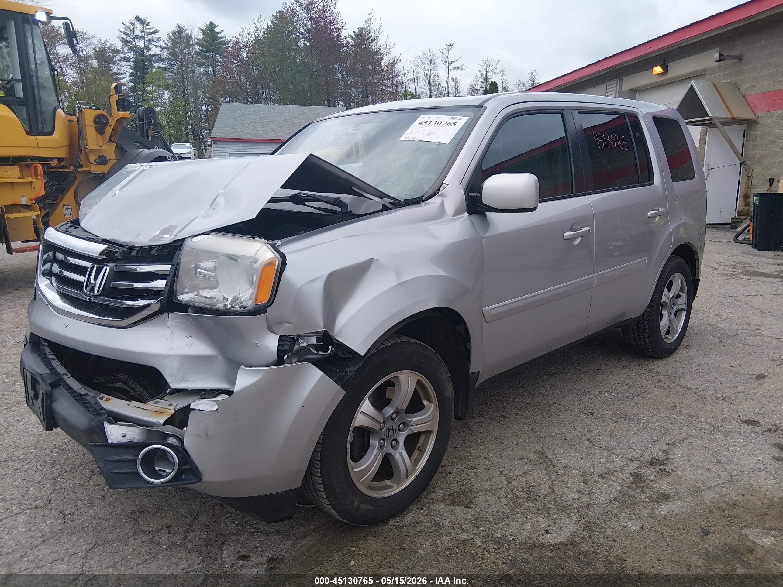 2015 Honda Pilot Ex-l Silver vin: 5FNYF4H5XFB060709