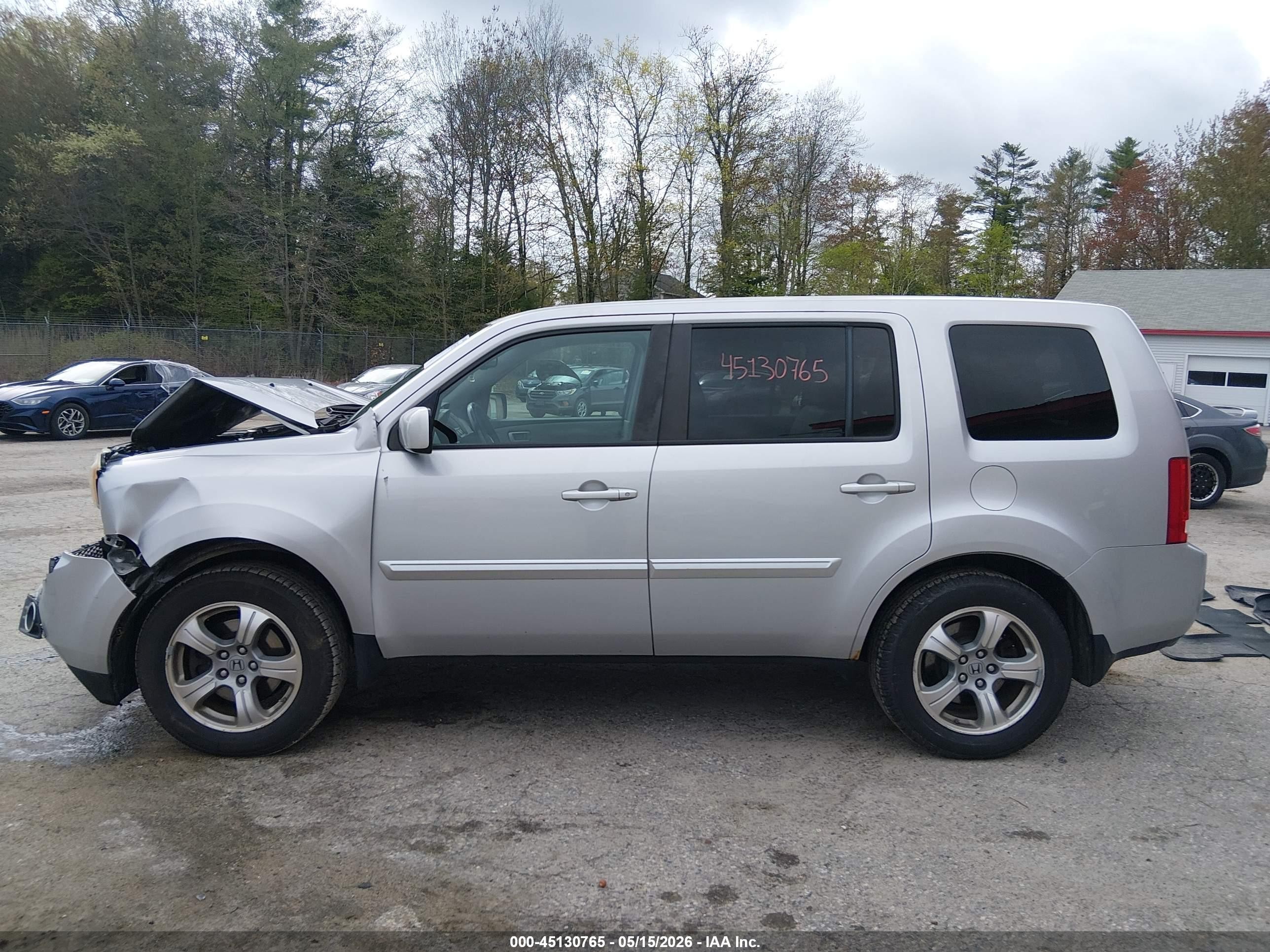 2015 Honda Pilot Ex-l Silver vin: 5FNYF4H5XFB060709