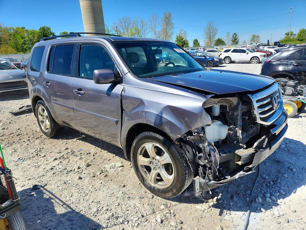 2015 Honda Pilot Exl Gray vin: 5FNYF4H5XFB075680