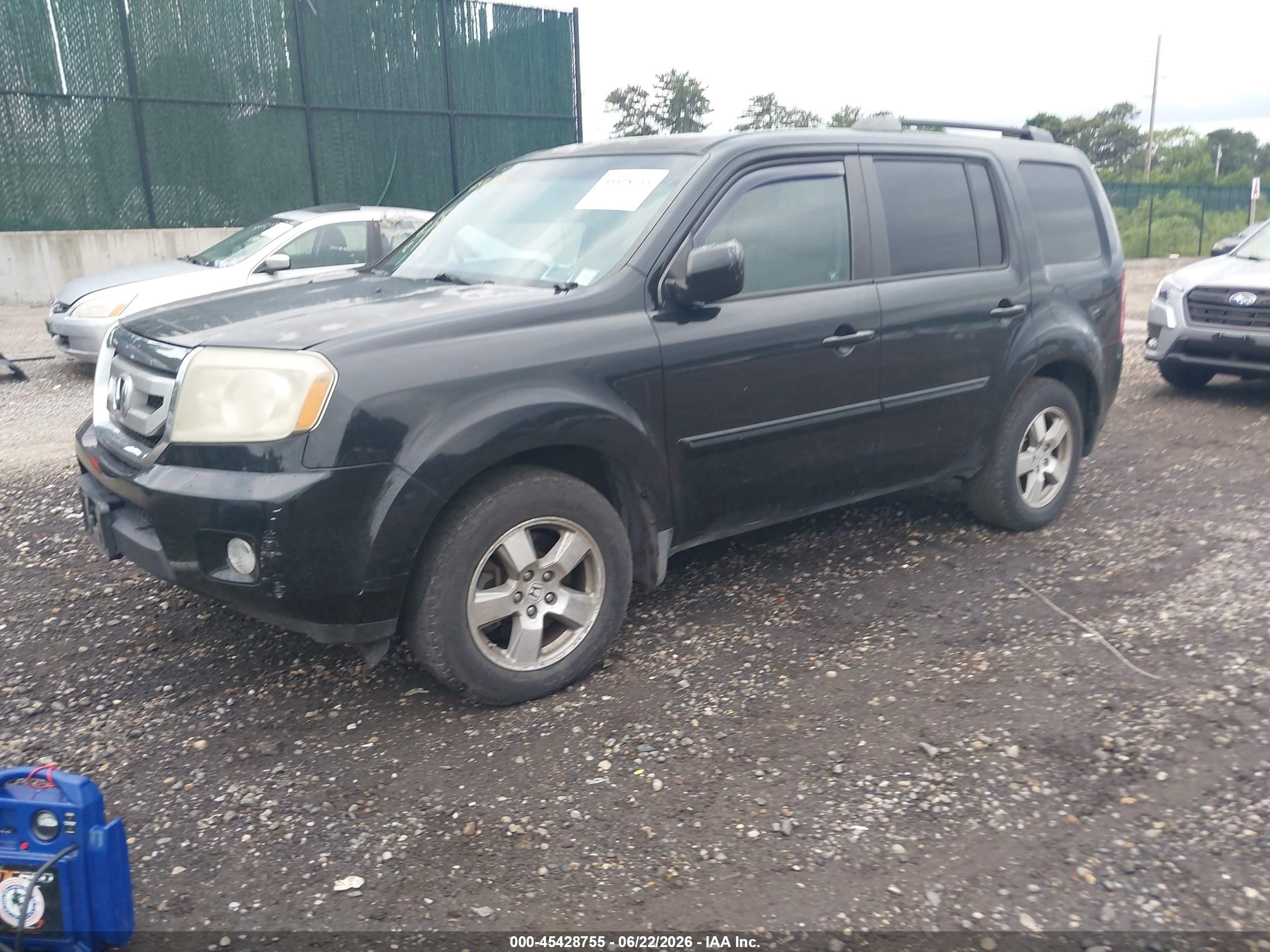 2010 Honda Pilot Ex-l Black vin: 5FNYF4H60AB006191