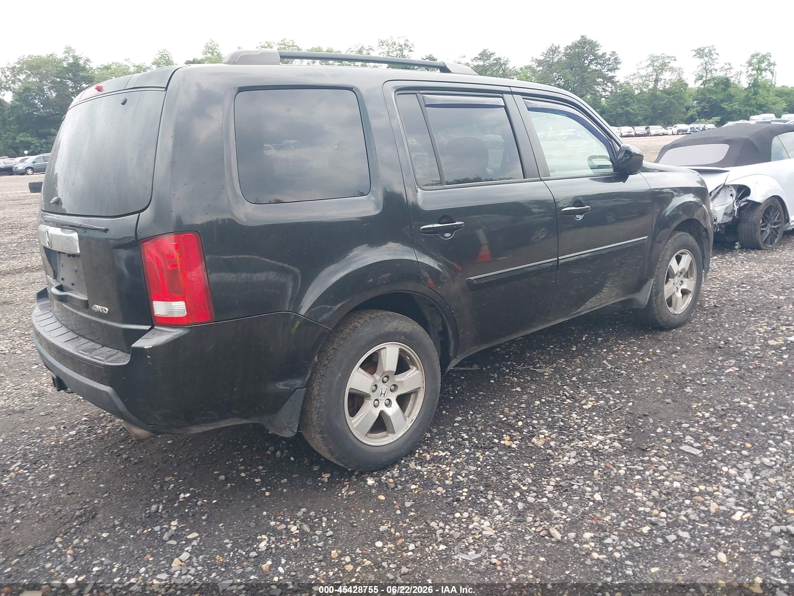 2010 Honda Pilot Ex-l Black vin: 5FNYF4H60AB006191