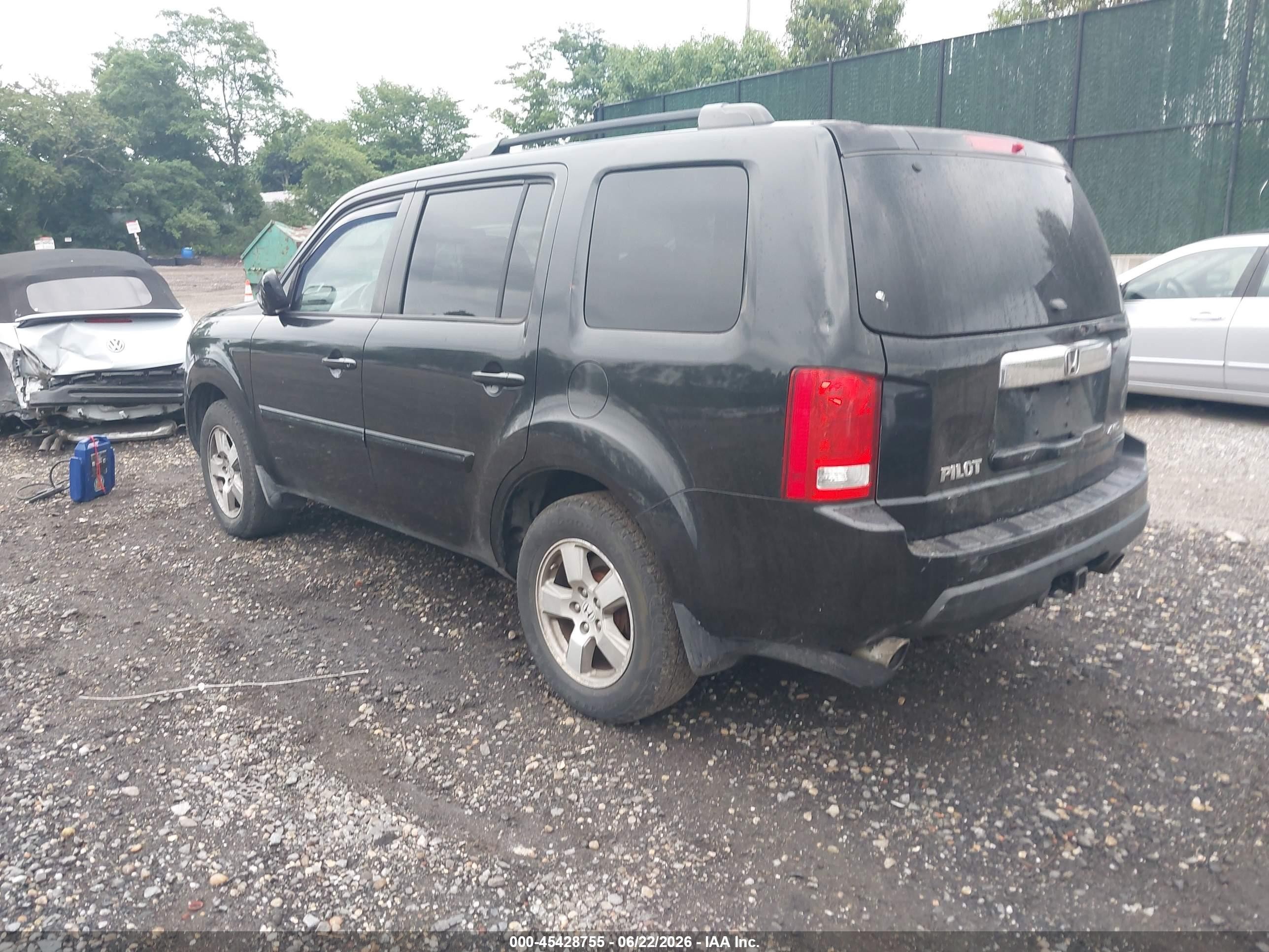 2010 Honda Pilot Ex-l Black vin: 5FNYF4H60AB006191