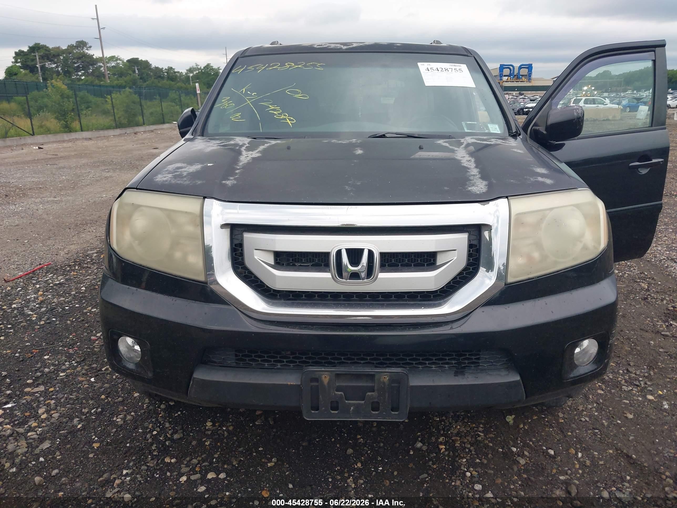 2010 Honda Pilot Ex-l Black vin: 5FNYF4H60AB006191