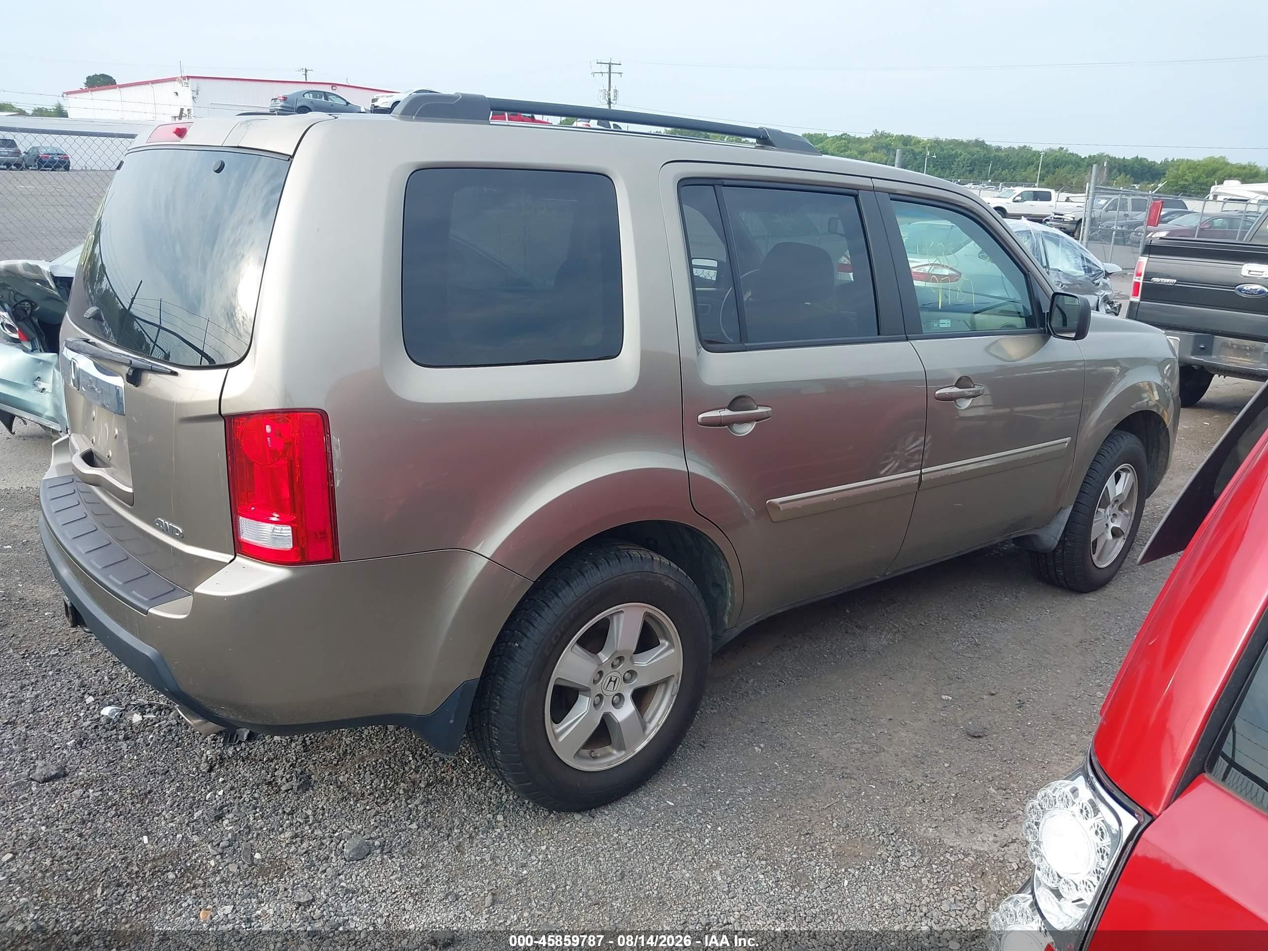 2010 Honda Pilot Ex-l Champagne vin: 5FNYF4H60AB024478