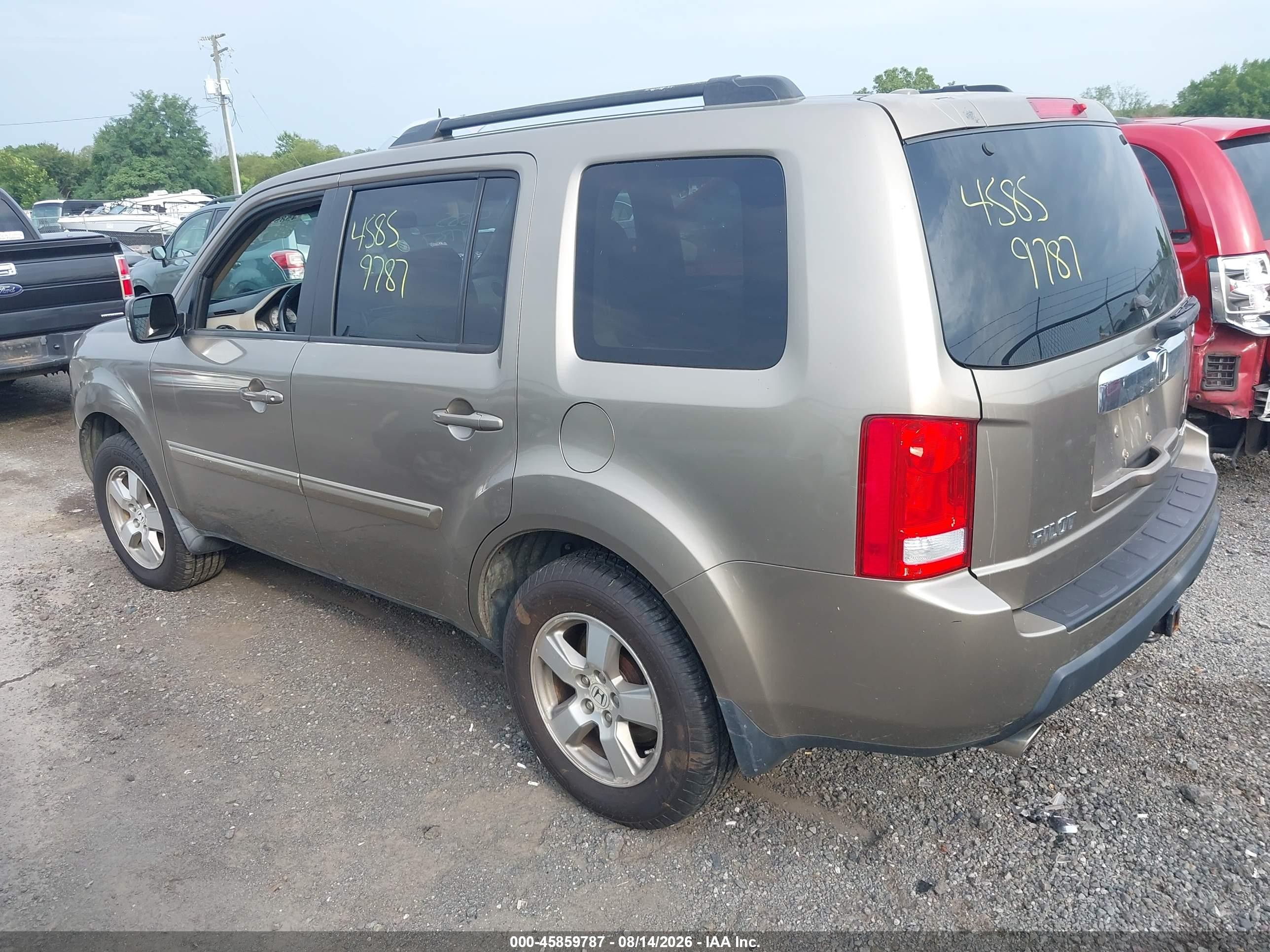 2010 Honda Pilot Ex-l Champagne vin: 5FNYF4H60AB024478