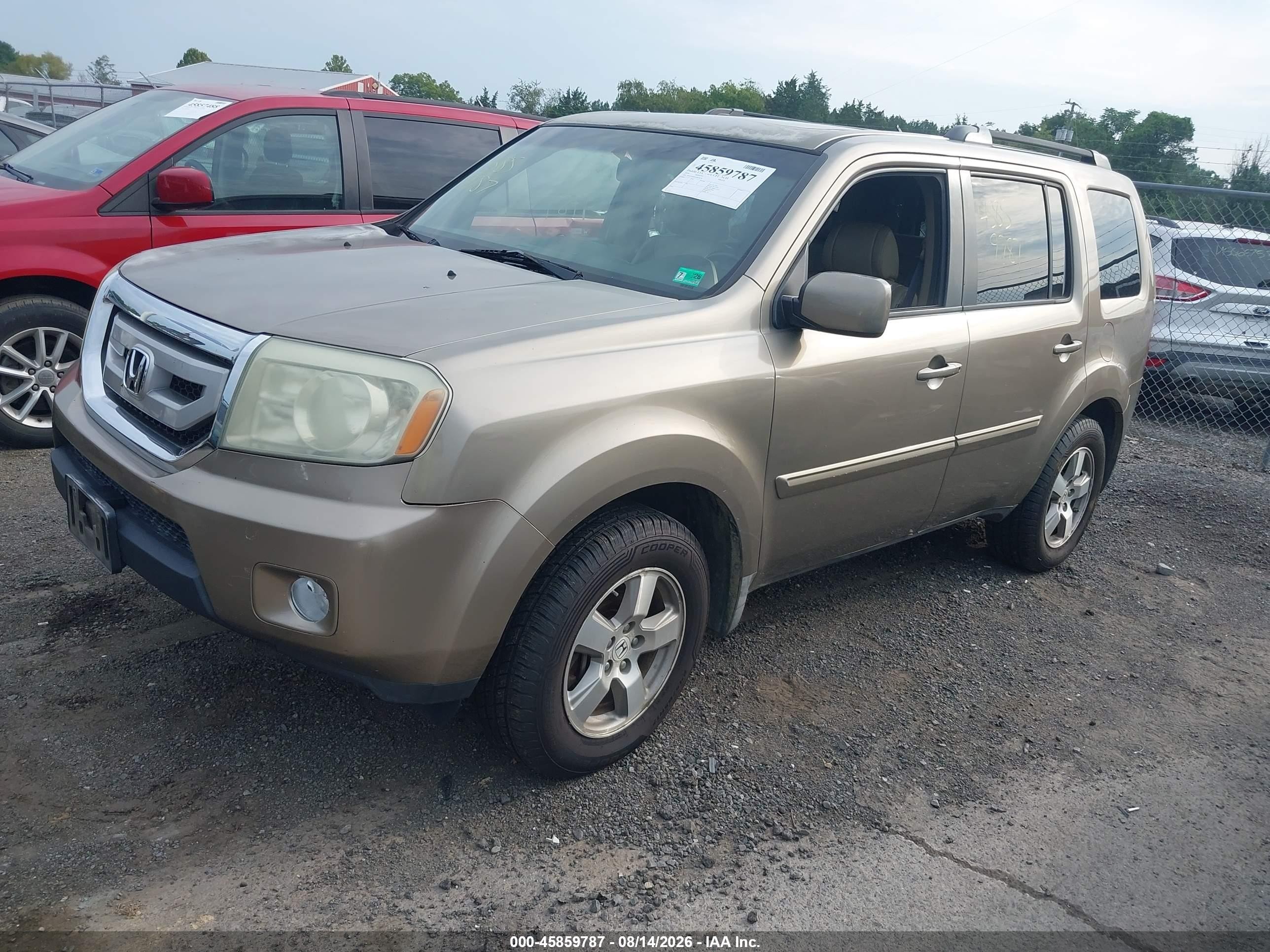 2010 Honda Pilot Ex-l Champagne vin: 5FNYF4H60AB024478