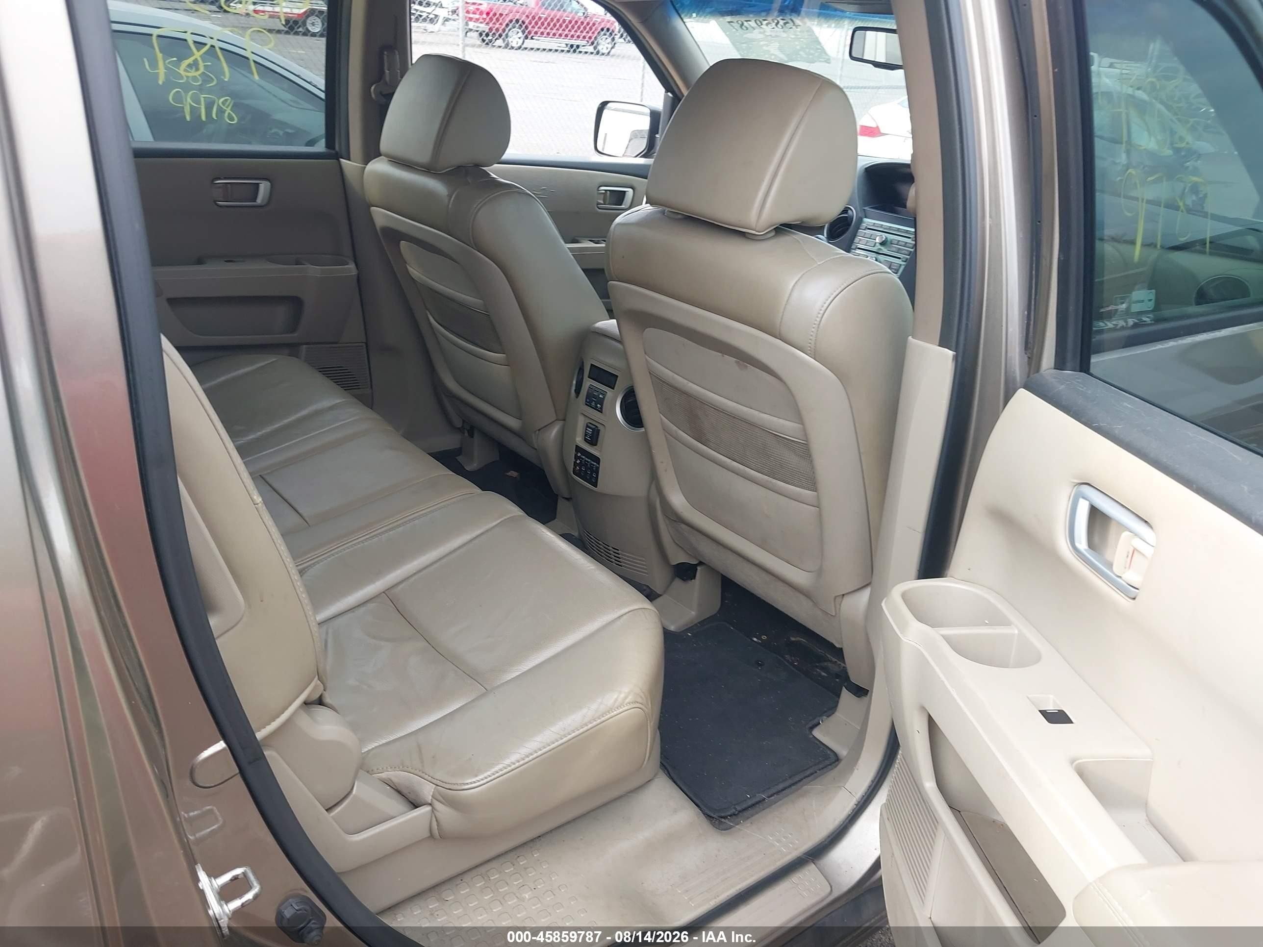 2010 Honda Pilot Ex-l Champagne vin: 5FNYF4H60AB024478