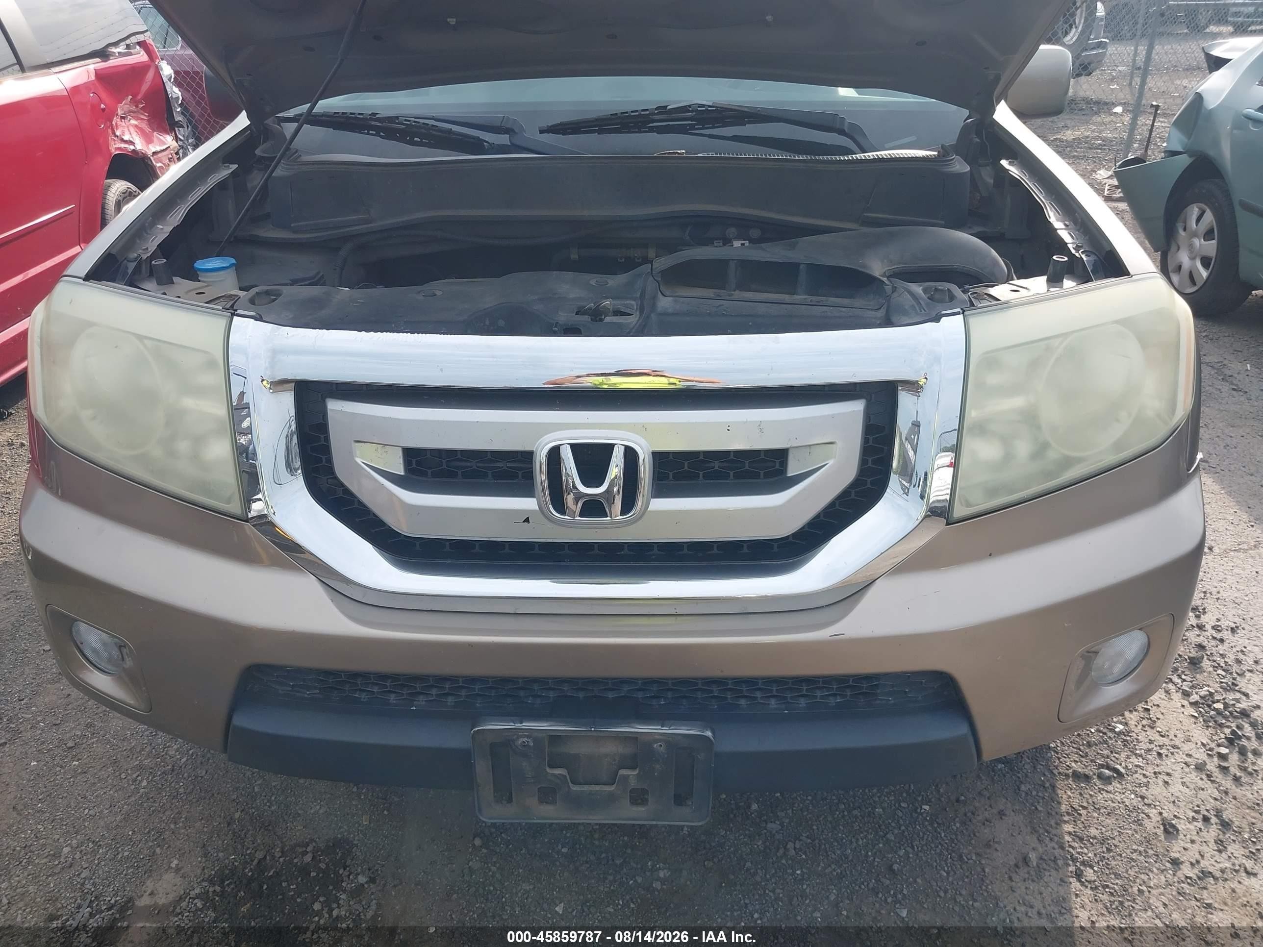 2010 Honda Pilot Ex-l Champagne vin: 5FNYF4H60AB024478