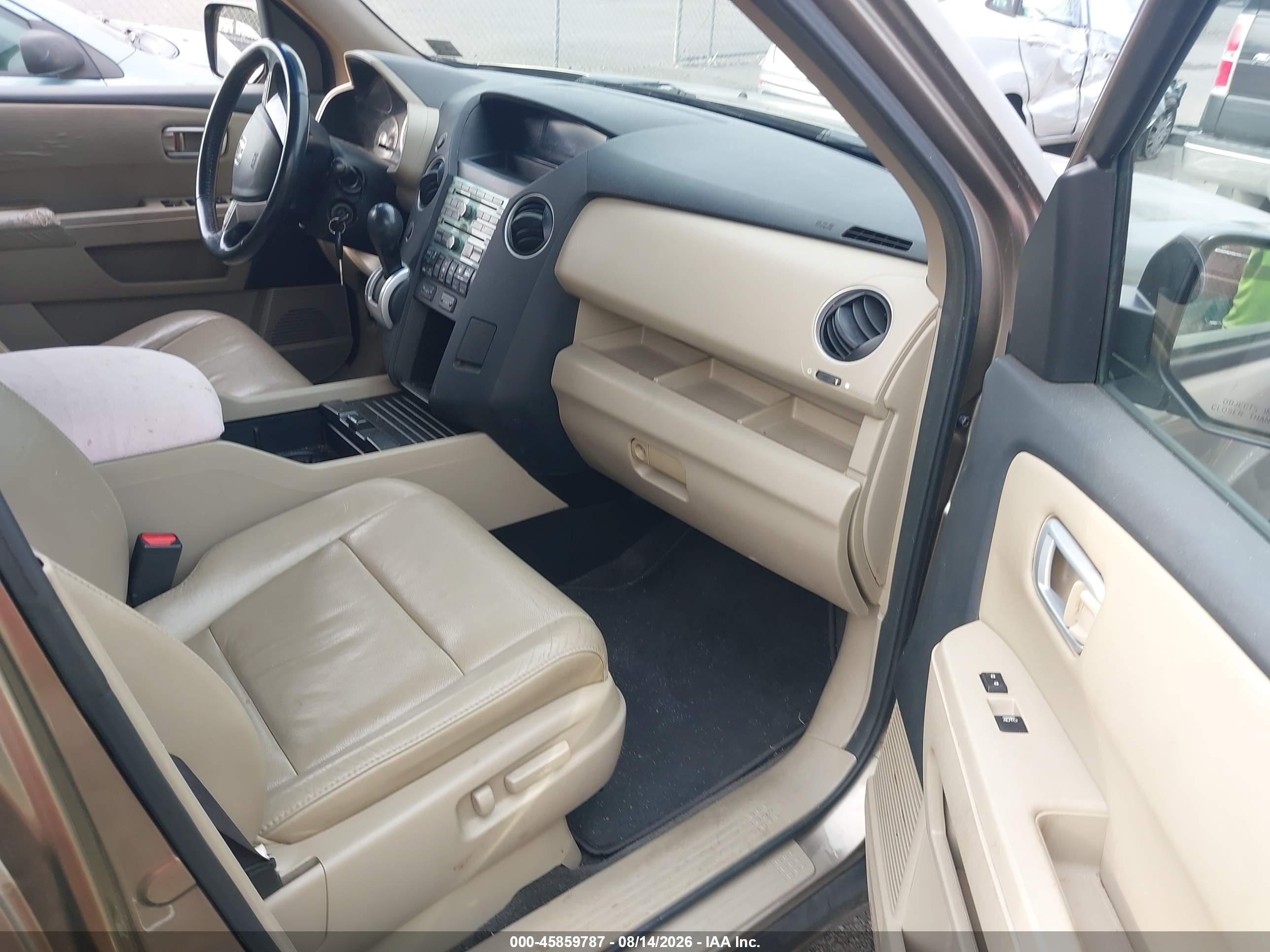 2010 Honda Pilot Ex-l Champagne vin: 5FNYF4H60AB024478