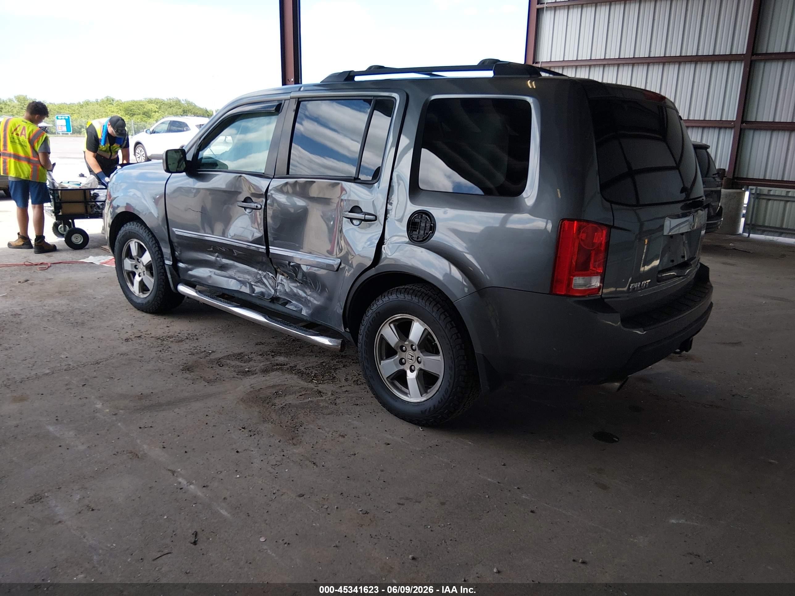 2010 Honda Pilot Ex-l Gray vin: 5FNYF4H60AB032631