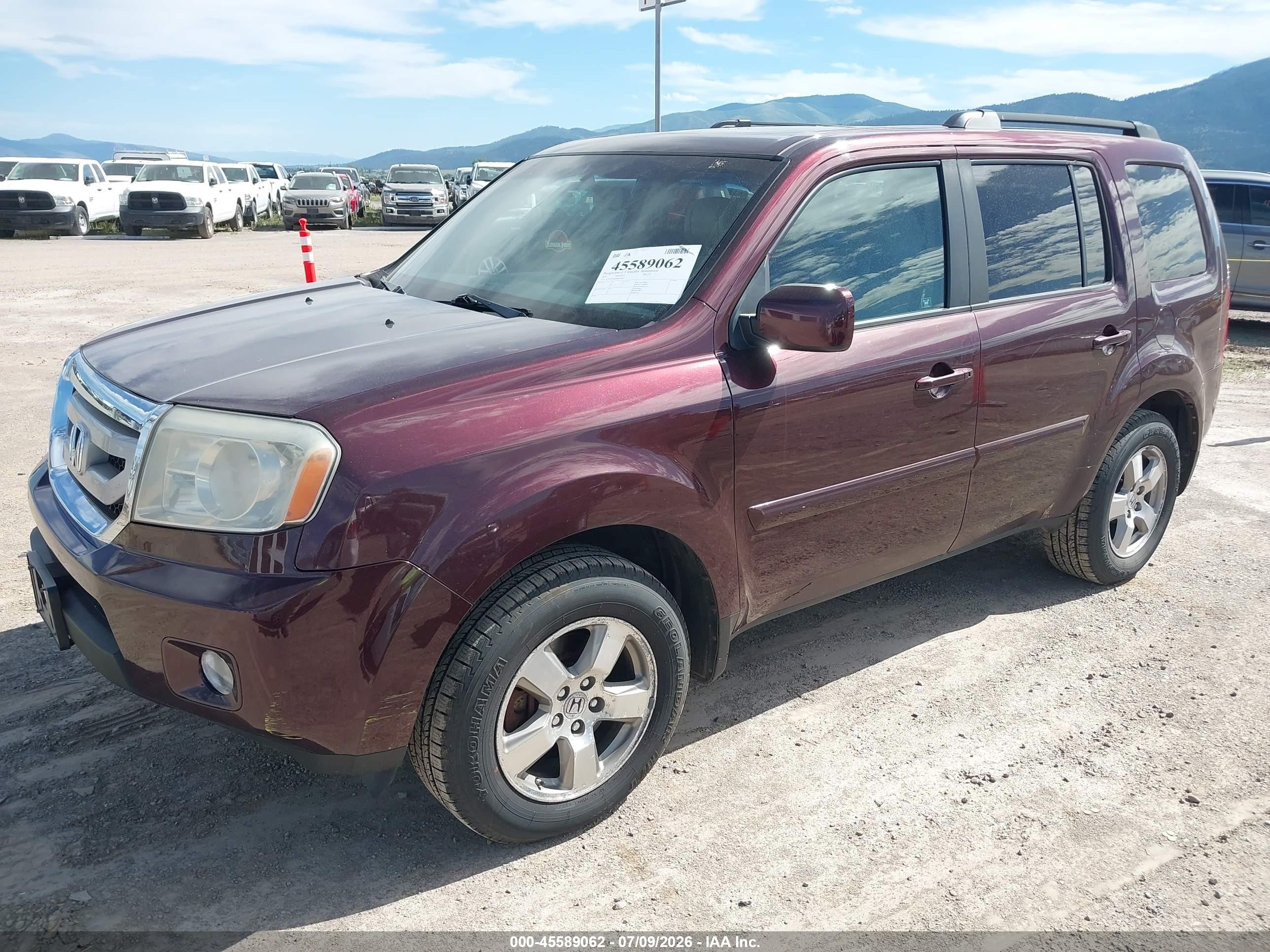 2011 Honda Pilot Ex-l Purple vin: 5FNYF4H60BB070801