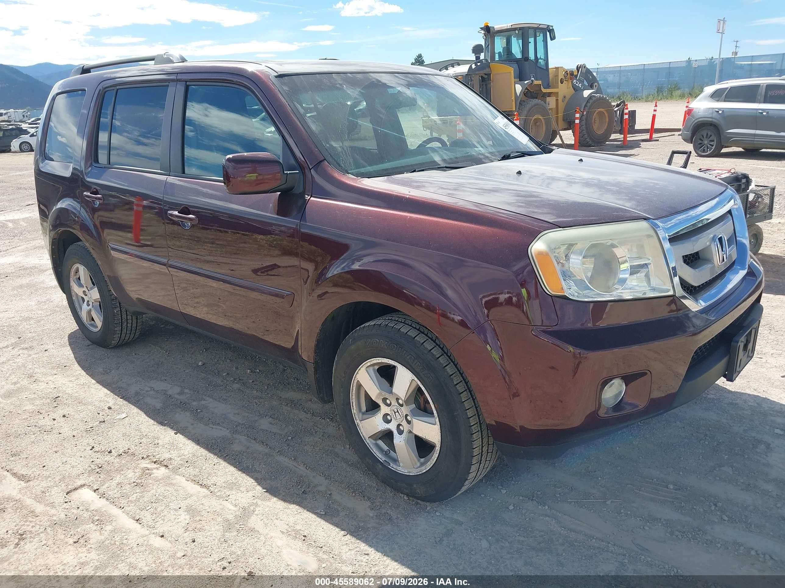 2011 Honda Pilot Ex-l Purple vin: 5FNYF4H60BB070801