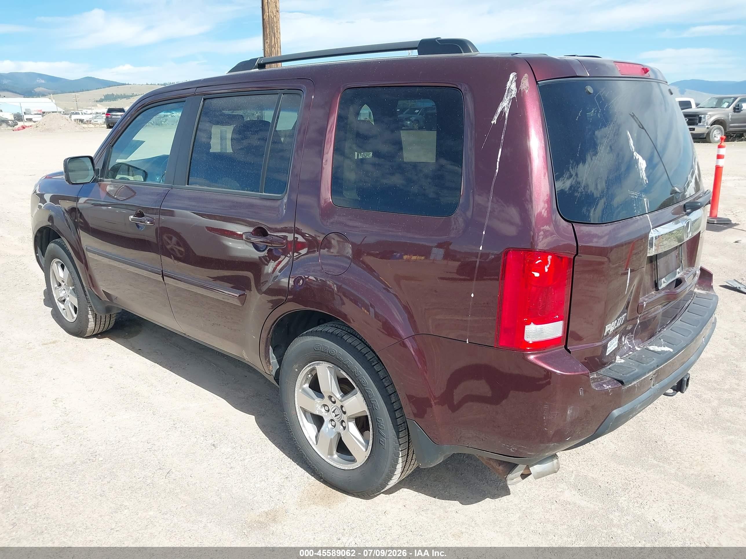 2011 Honda Pilot Ex-l Purple vin: 5FNYF4H60BB070801