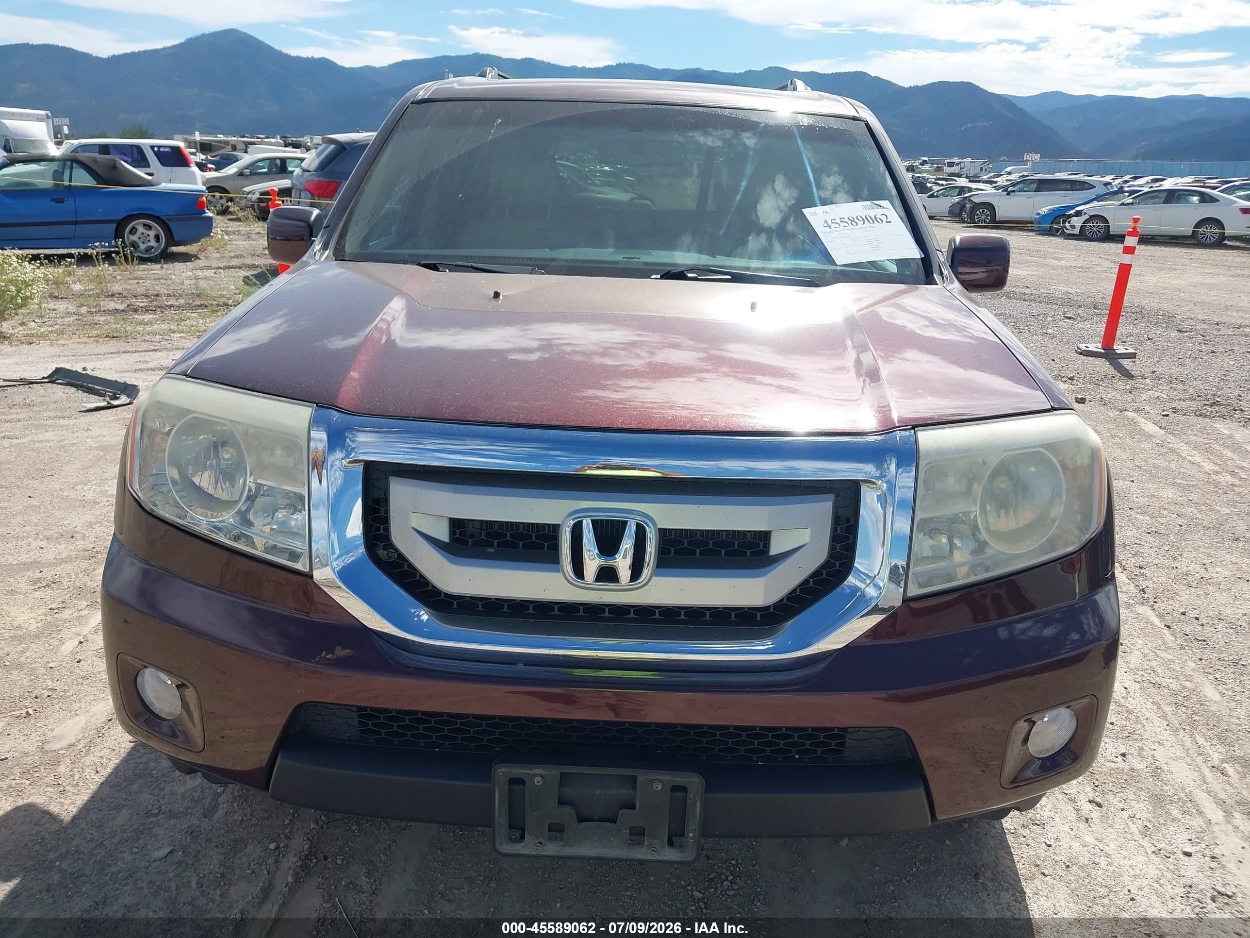 2011 Honda Pilot Ex-l Purple vin: 5FNYF4H60BB070801