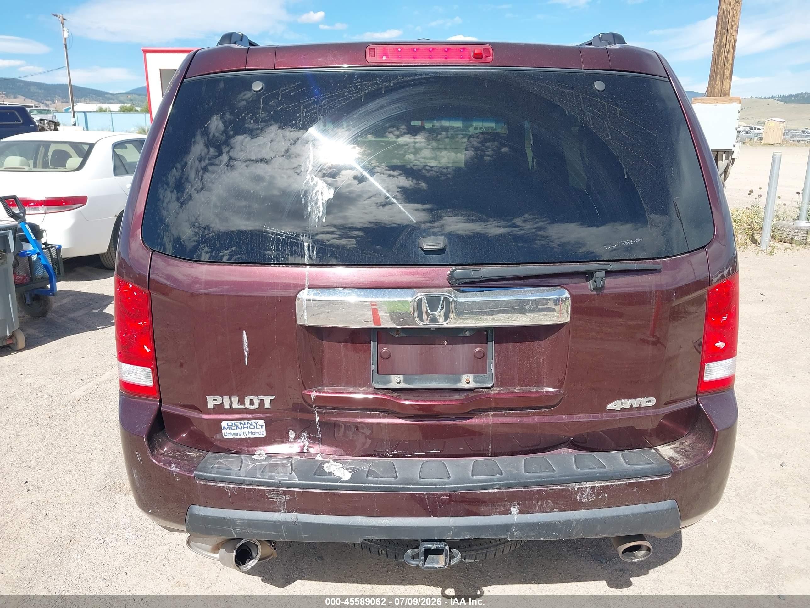 2011 Honda Pilot Ex-l Purple vin: 5FNYF4H60BB070801
