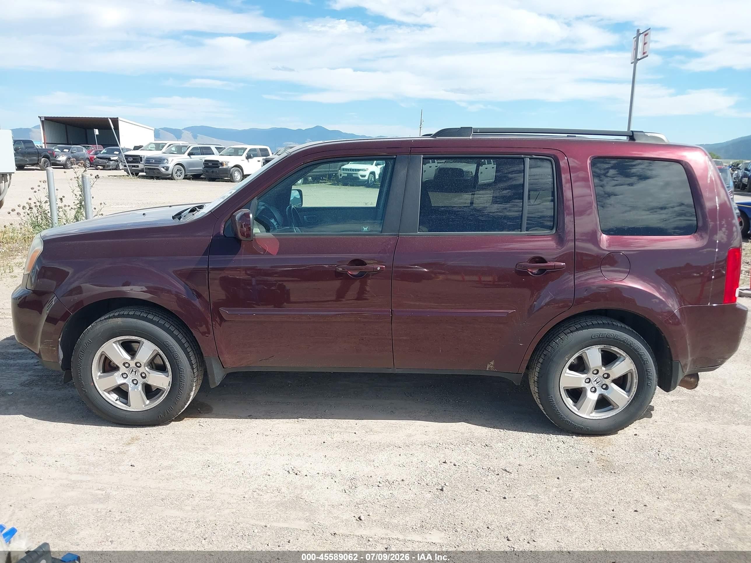 2011 Honda Pilot Ex-l Purple vin: 5FNYF4H60BB070801