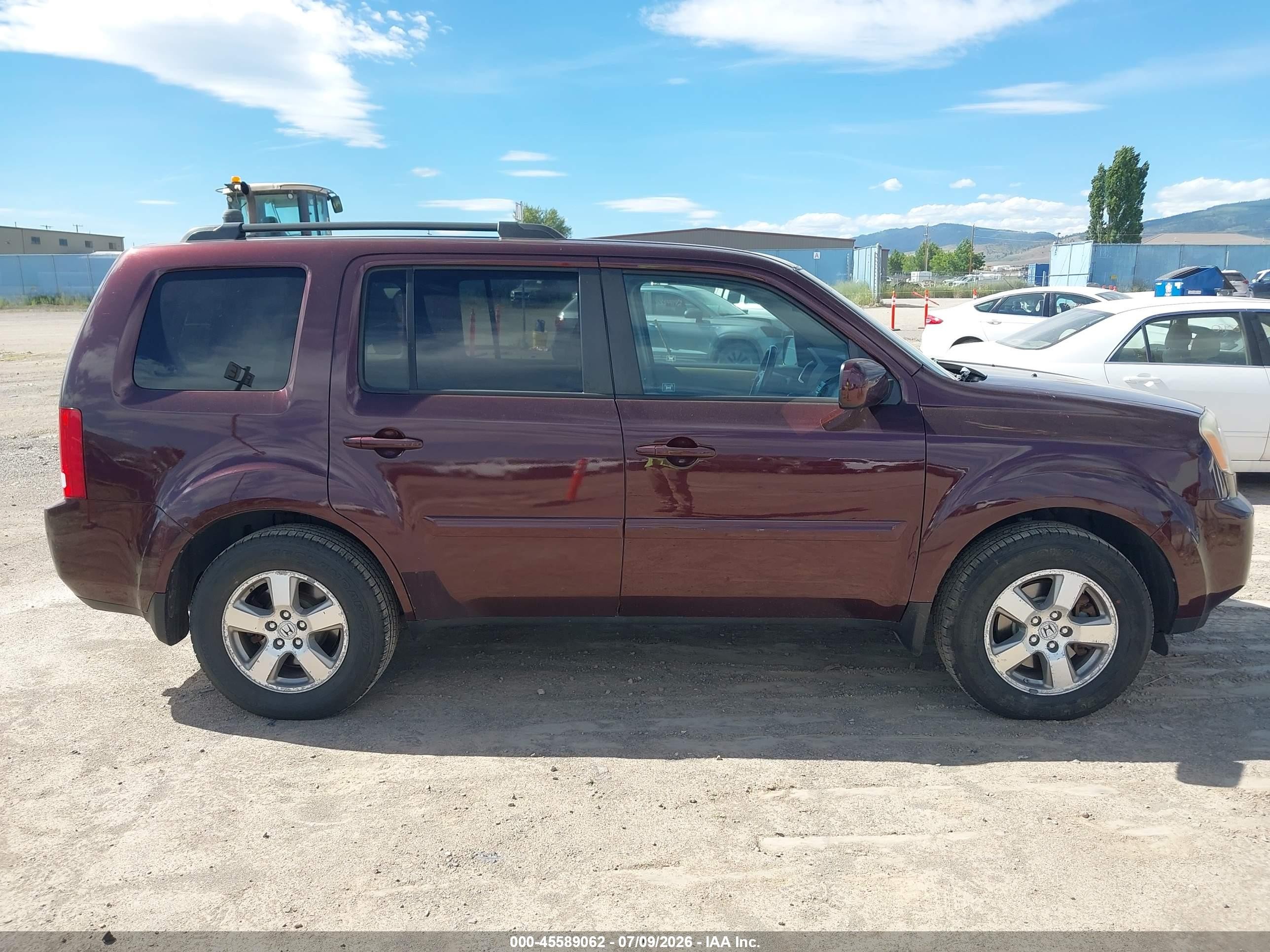 2011 Honda Pilot Ex-l Purple vin: 5FNYF4H60BB070801