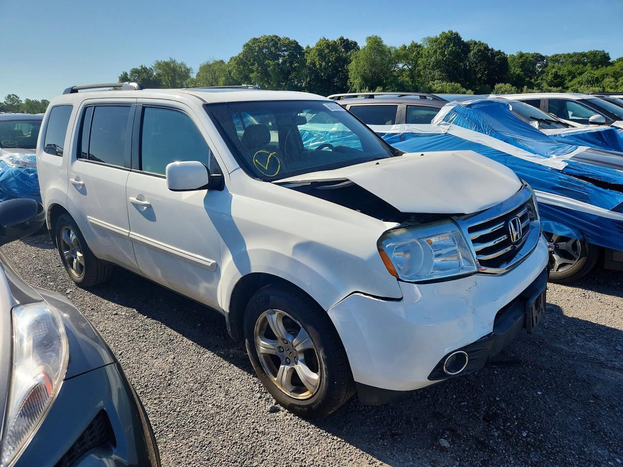 2012 Honda Pilot Exl White vin: 5FNYF4H60CB008882