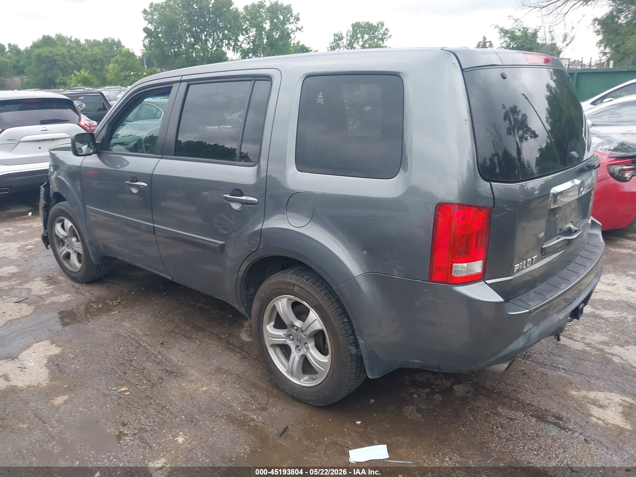 2012 Honda Pilot Ex-l Gray vin: 5FNYF4H60CB025357