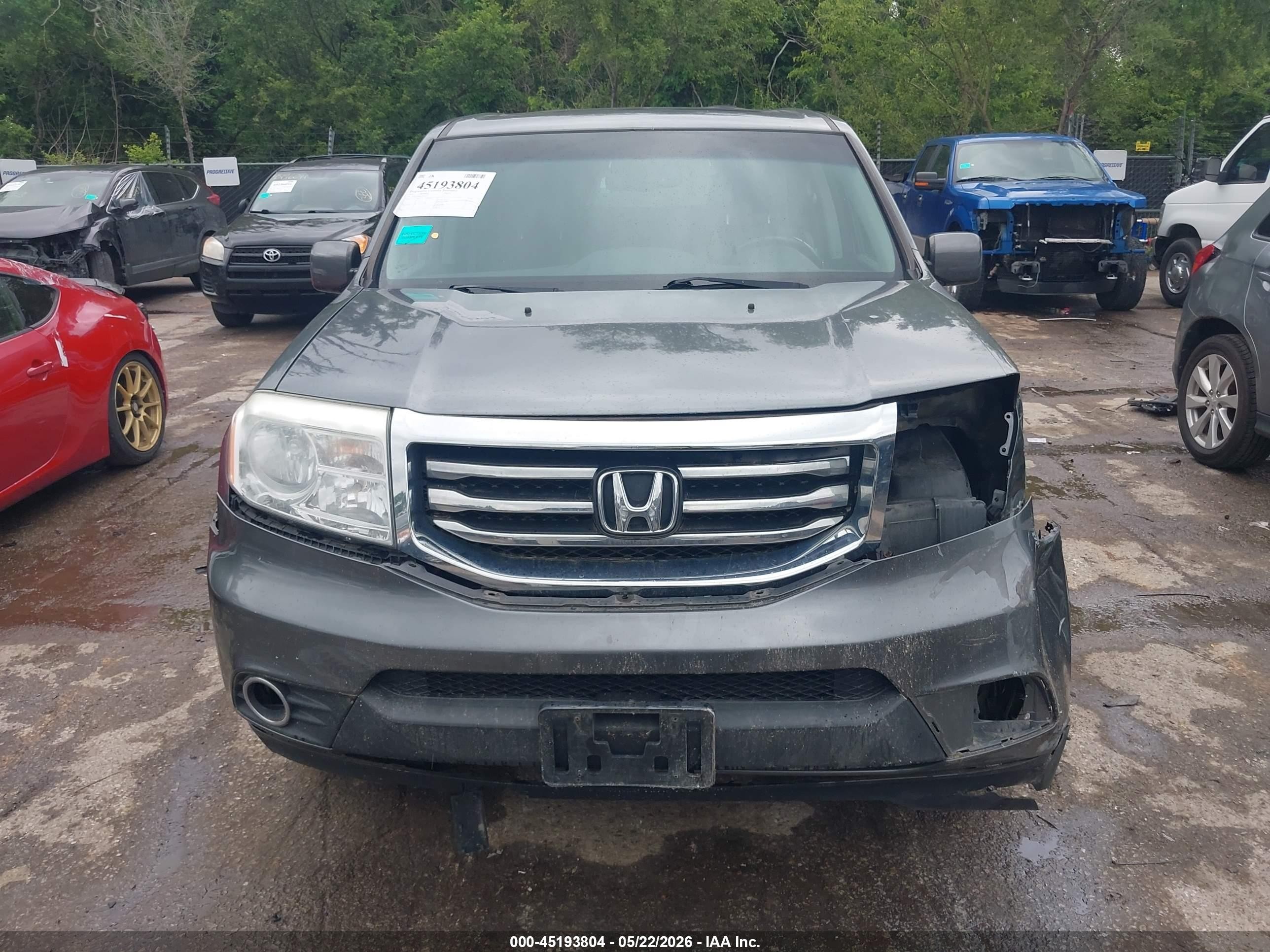 2012 Honda Pilot Ex-l Gray vin: 5FNYF4H60CB025357
