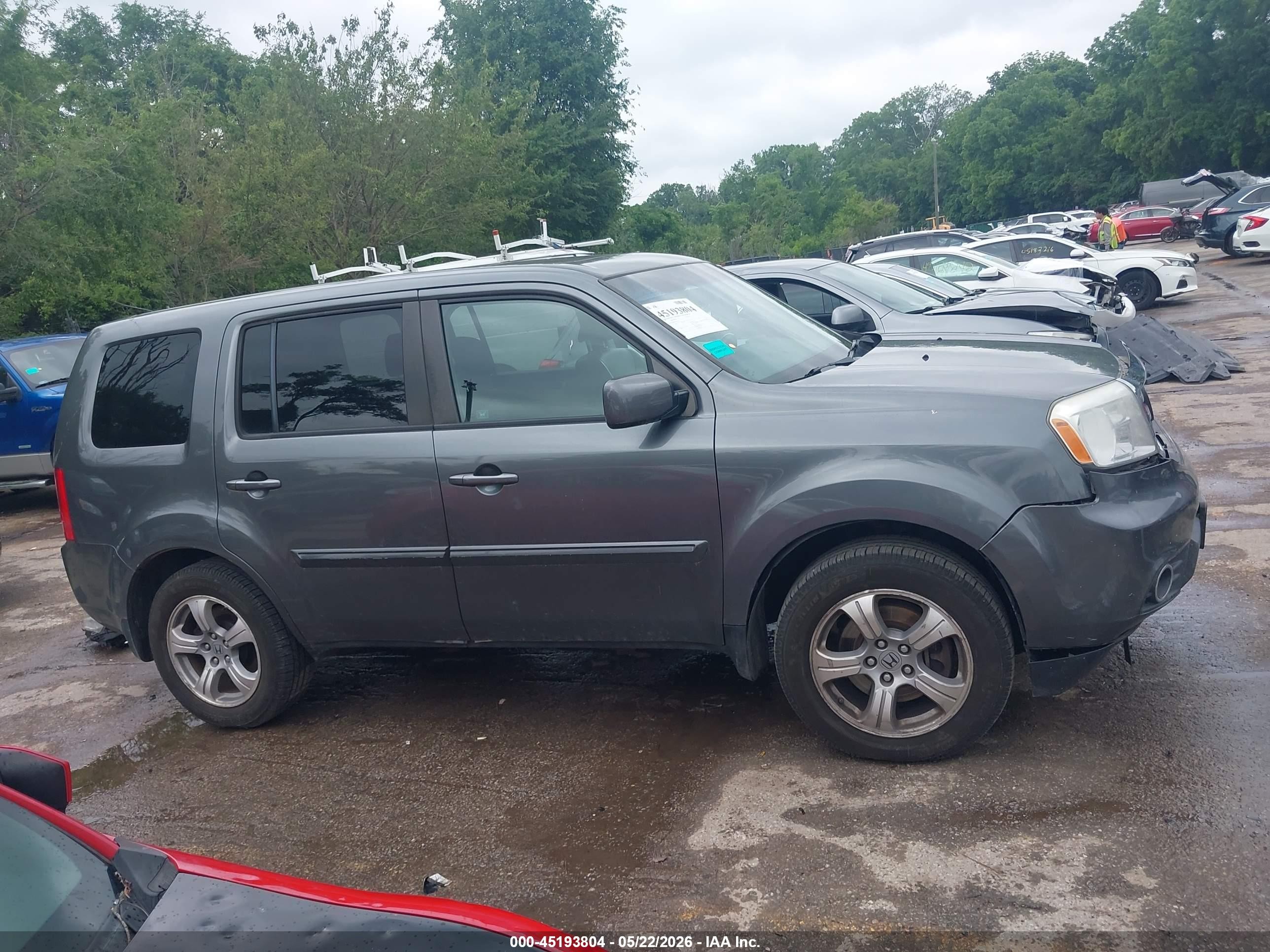 2012 Honda Pilot Ex-l Gray vin: 5FNYF4H60CB025357