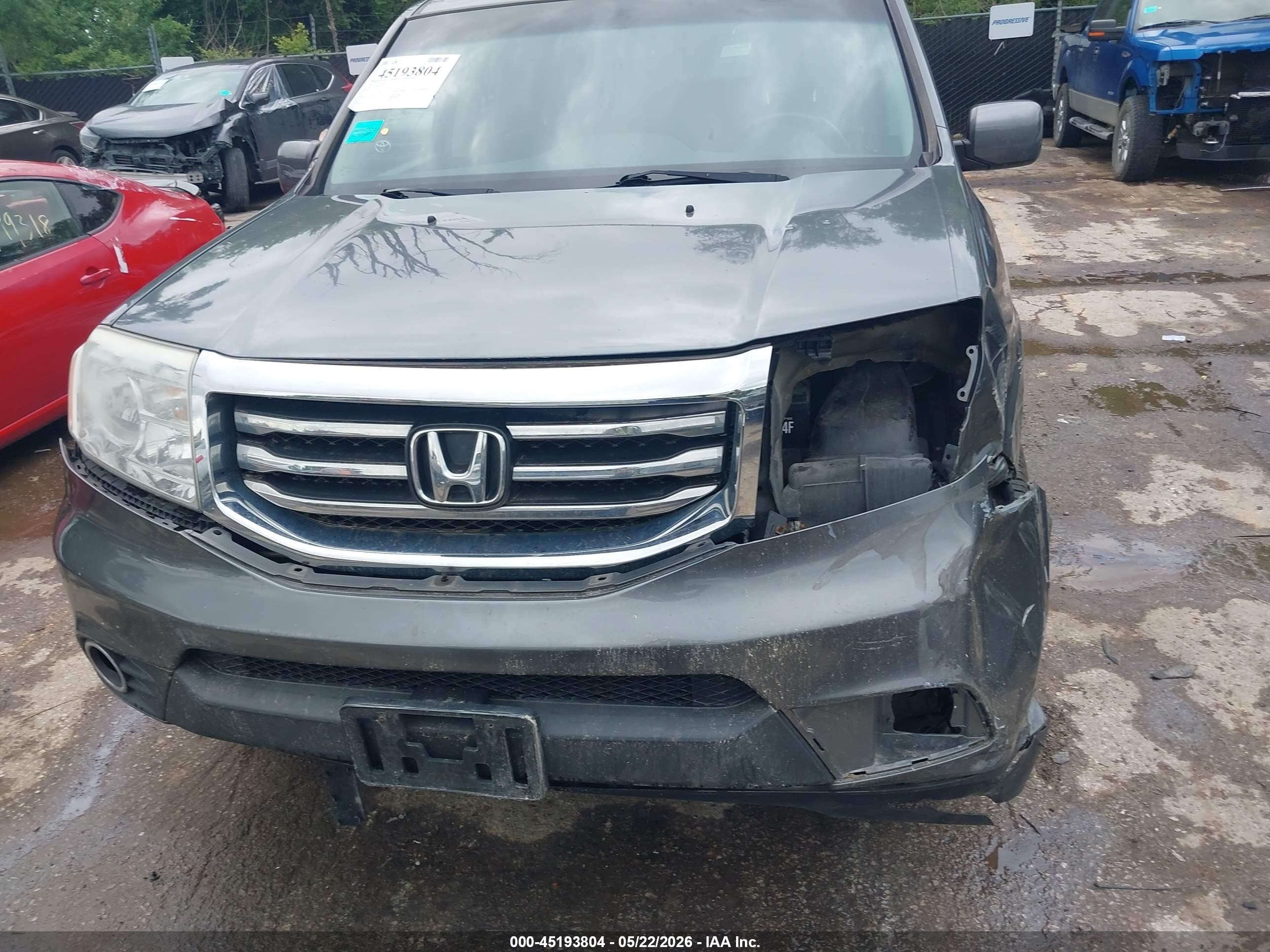 2012 Honda Pilot Ex-l Gray vin: 5FNYF4H60CB025357