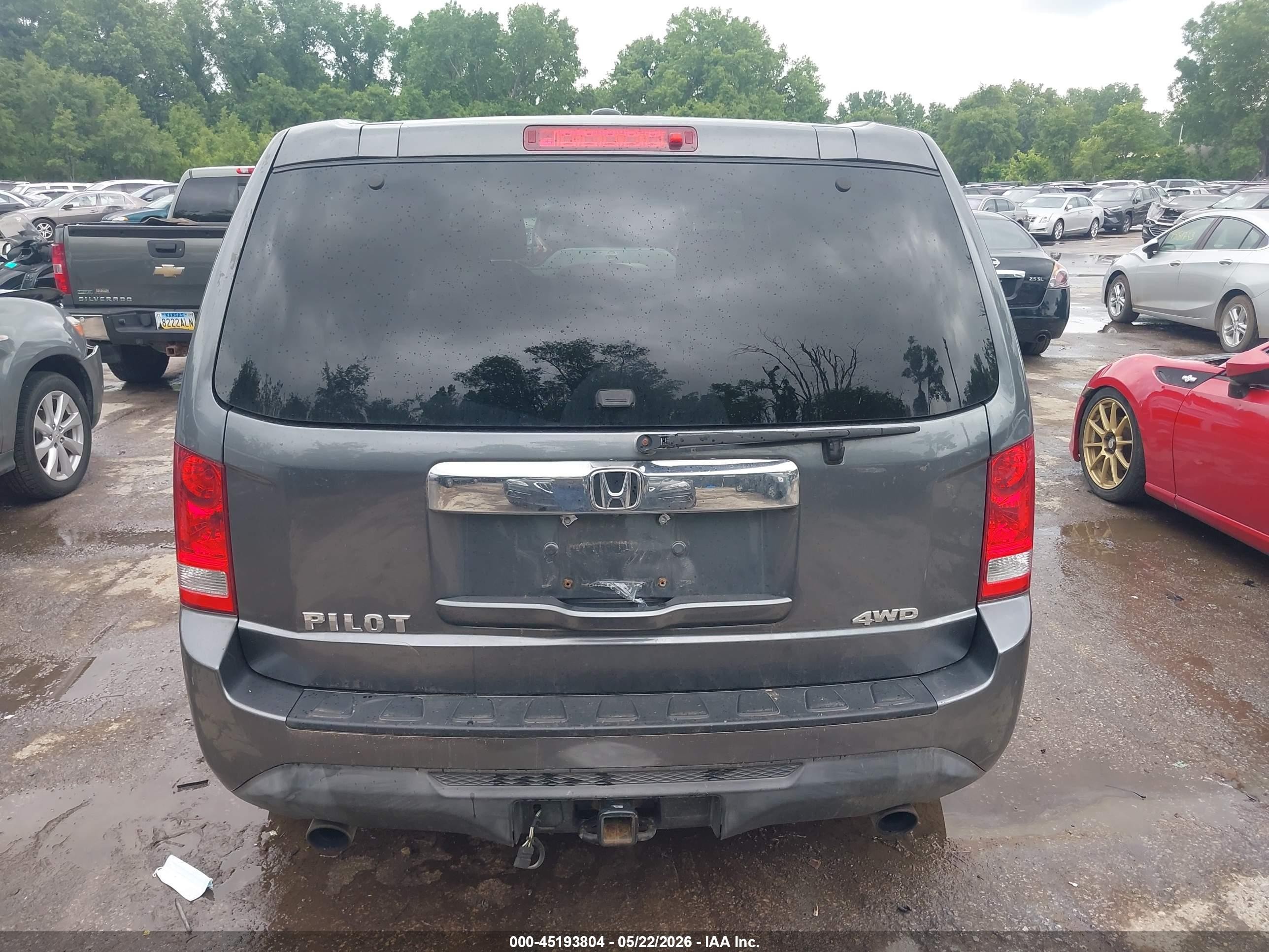 2012 Honda Pilot Ex-l Gray vin: 5FNYF4H60CB025357