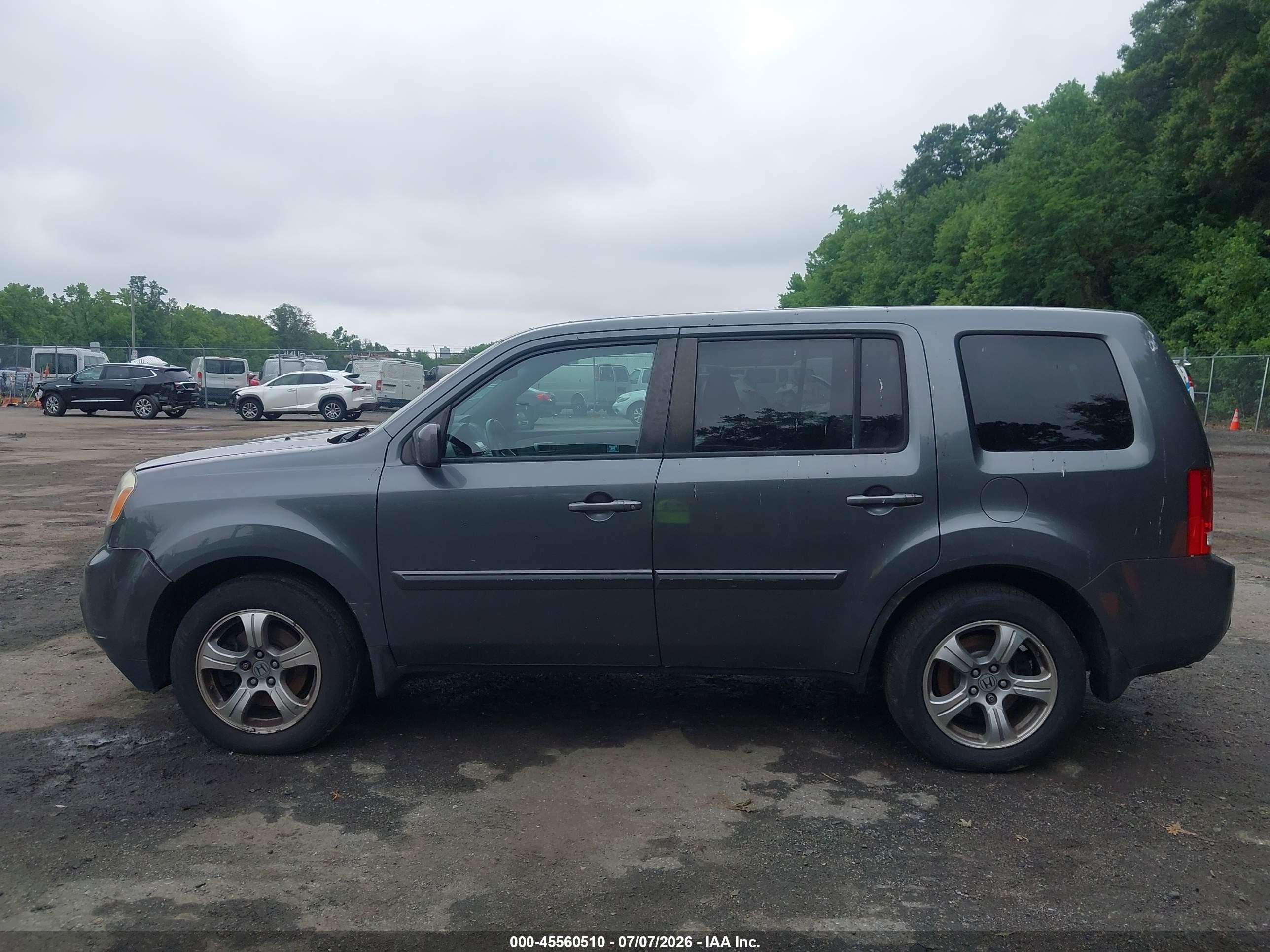 2012 Honda Pilot Ex-l Gray vin: 5FNYF4H60CB061405