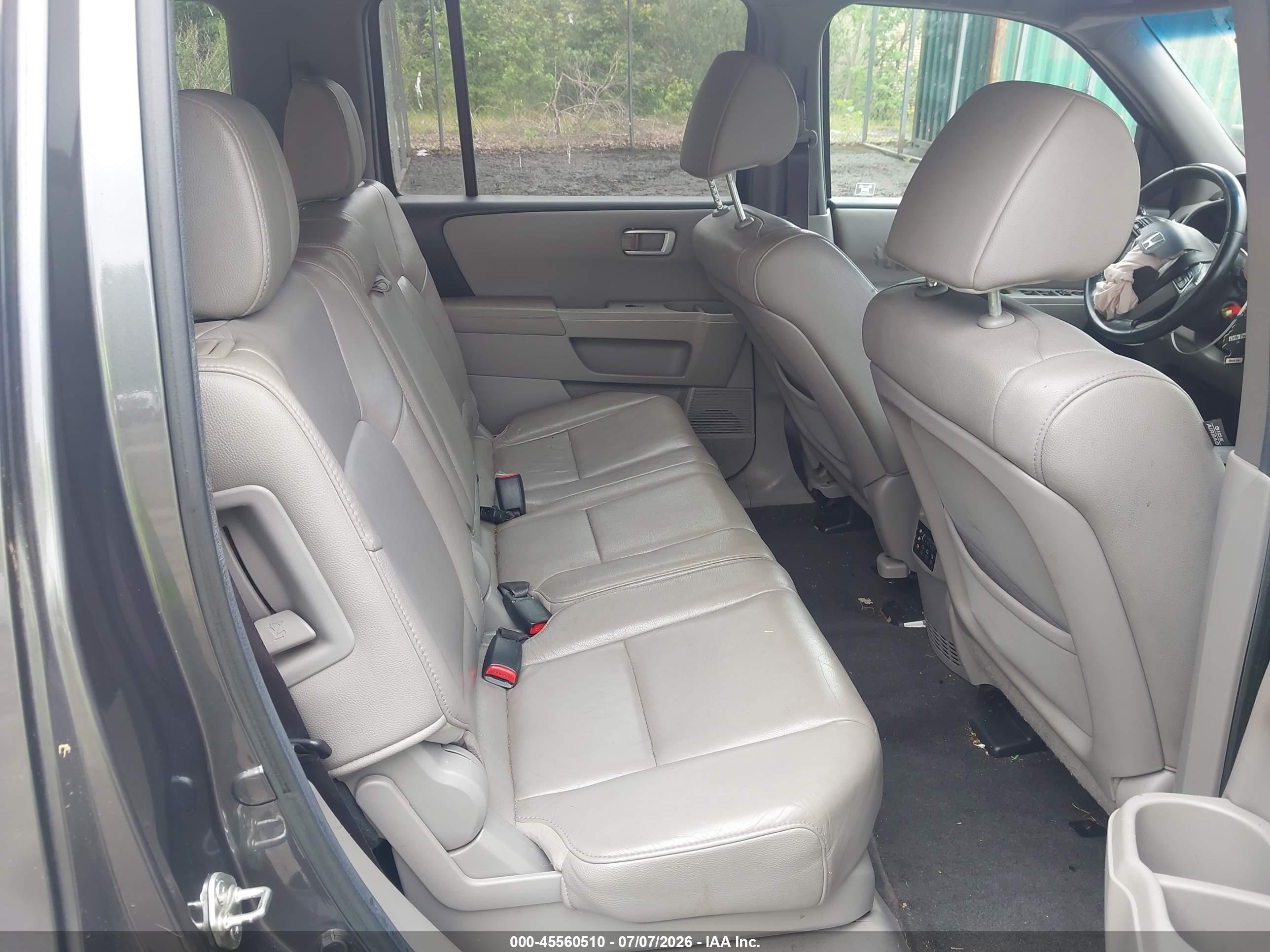 2012 Honda Pilot Ex-l Gray vin: 5FNYF4H60CB061405
